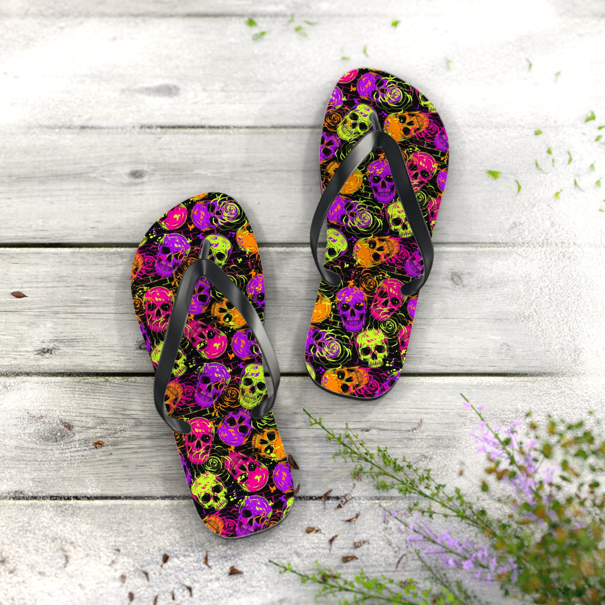 Flip Flops With Skulls