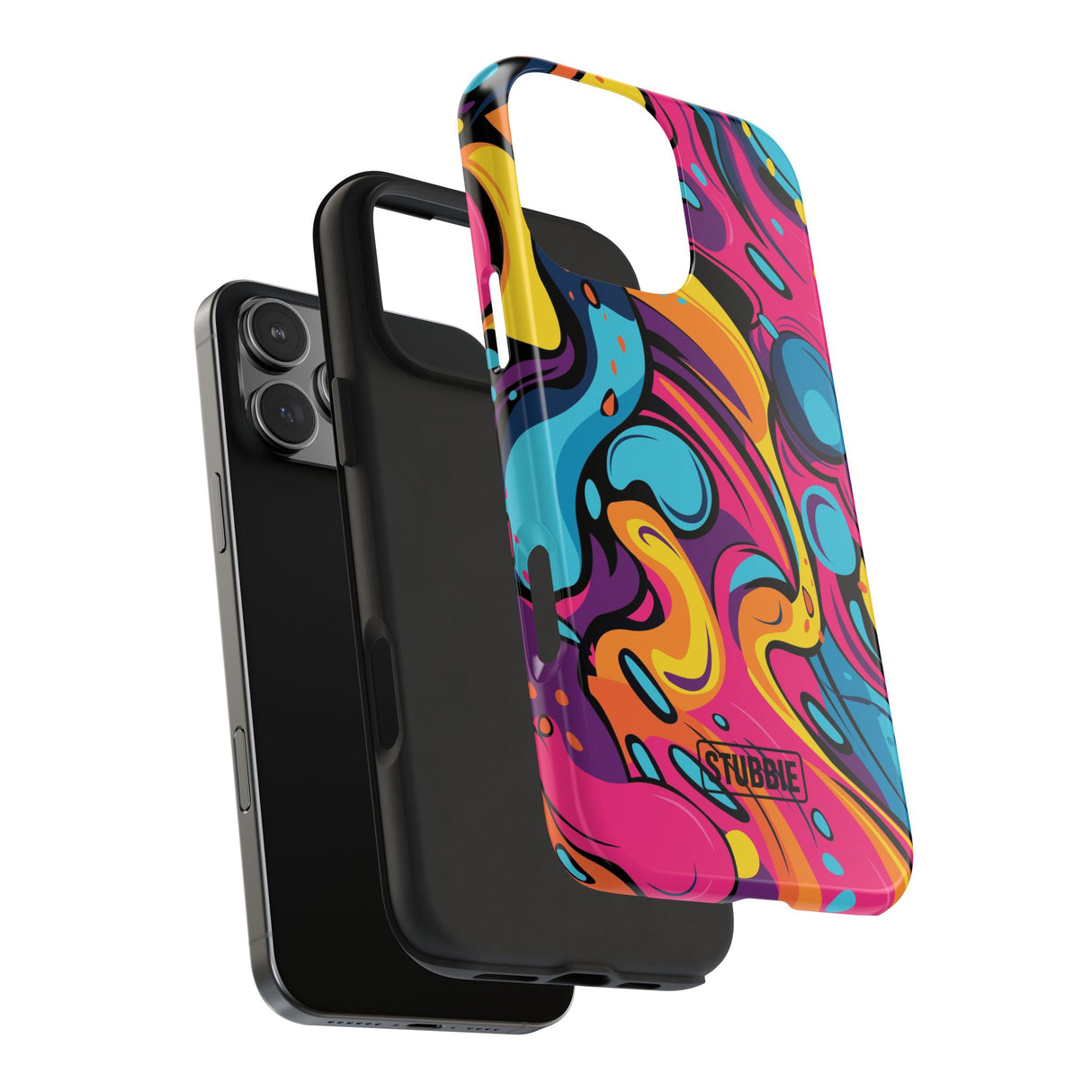 STUBBIE Phone Case for Apple iPhone - Messy Bright Paint Phone Case
