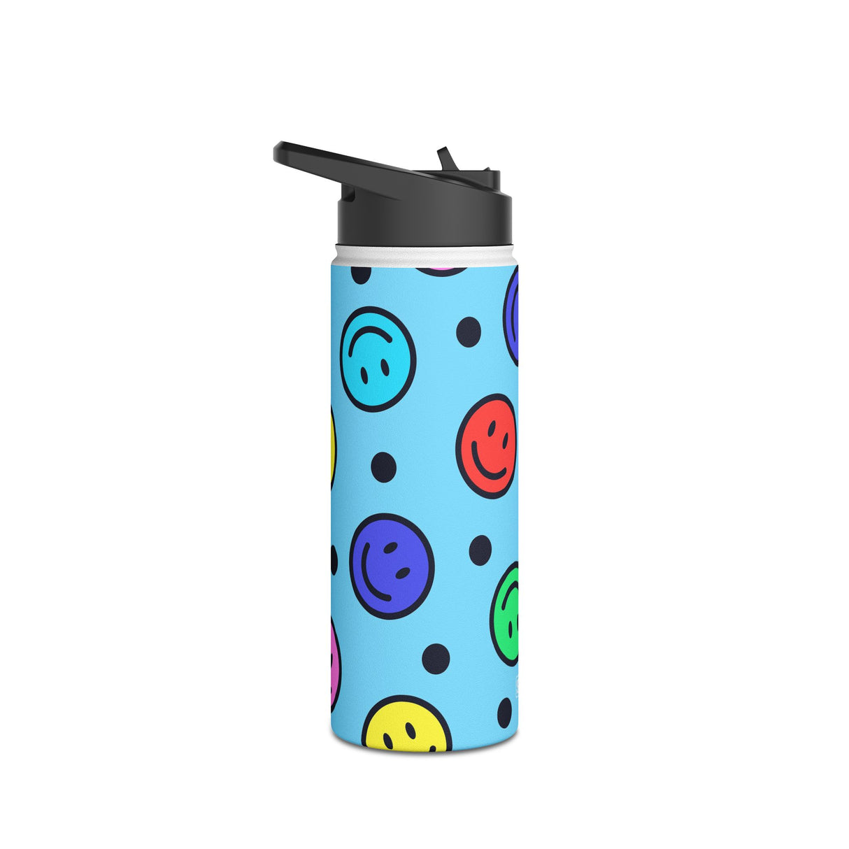 Smiley Face Stainless Steel Water Bottle