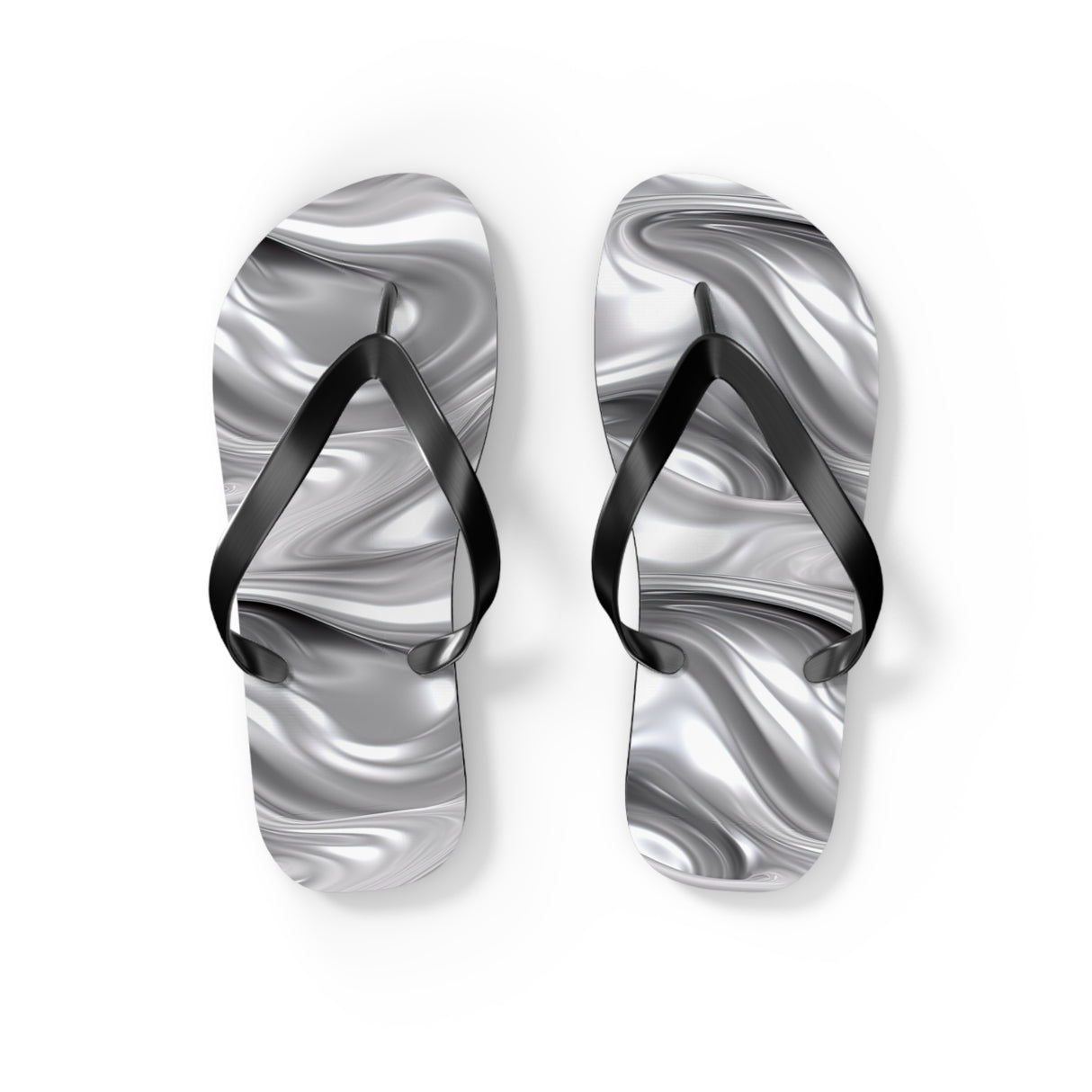Silver Flip Flops