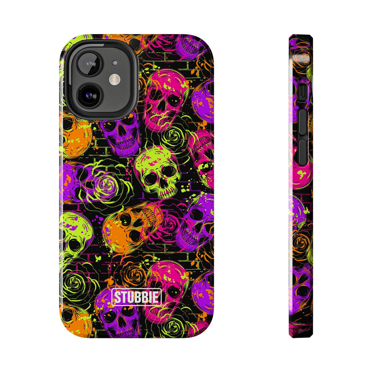 STUBBIE Phone Case for Apple iPhone - Neon Skulls Phone Case