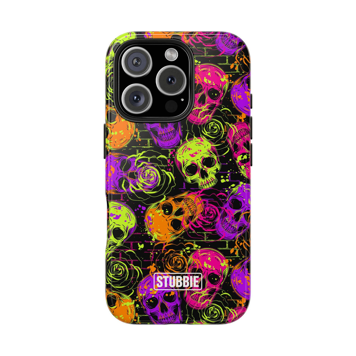 STUBBIE Phone Case for Apple iPhone - Neon Skulls Phone Case