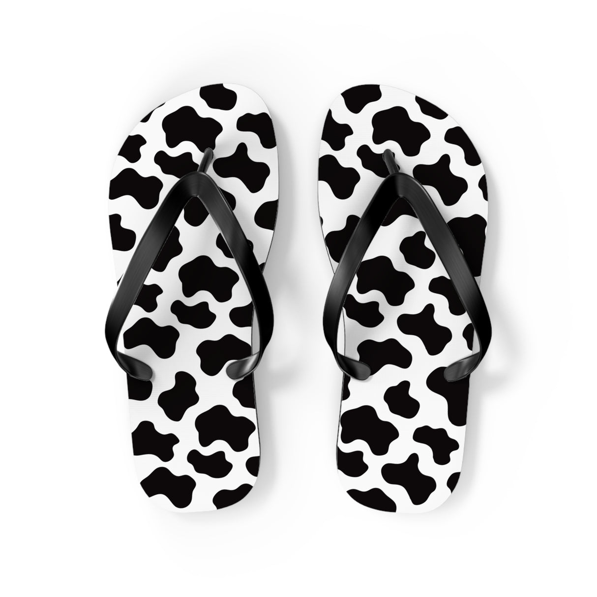 Cow Print Flip Flops