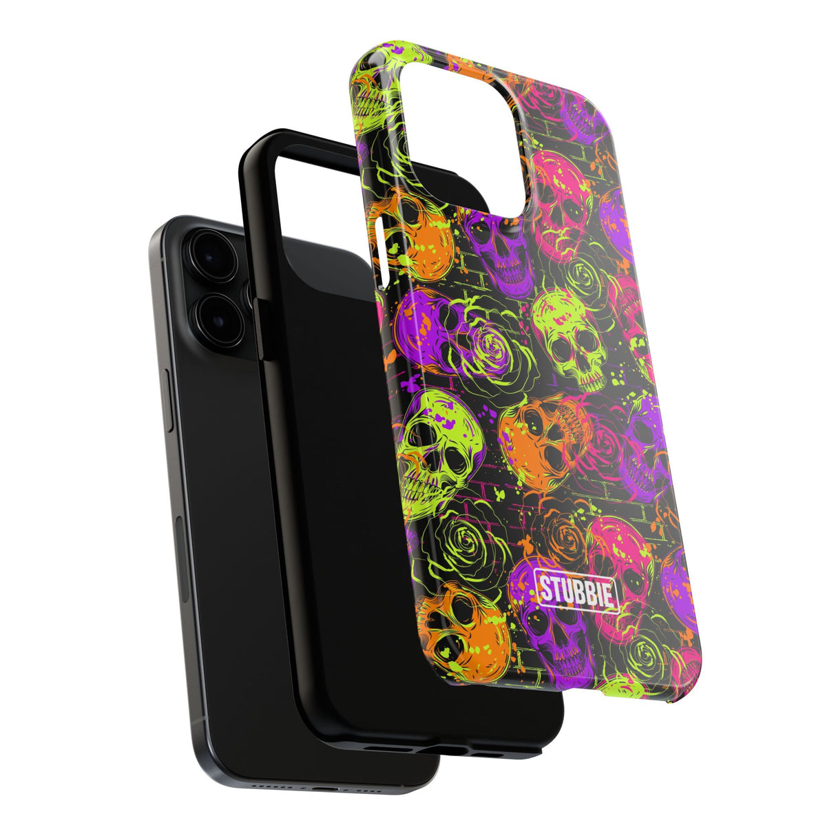 STUBBIE Phone Case for Apple iPhone - Neon Skulls Phone Case