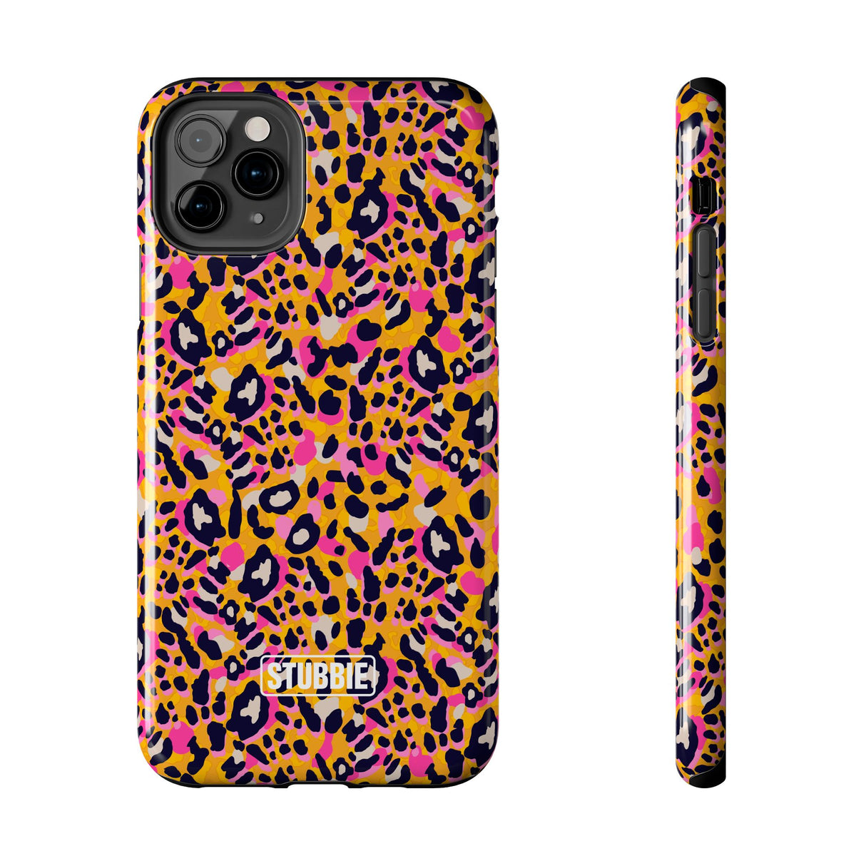 STUBBIE Phone Case for Apple iPhone - Pink Orange Leopard Phone Case