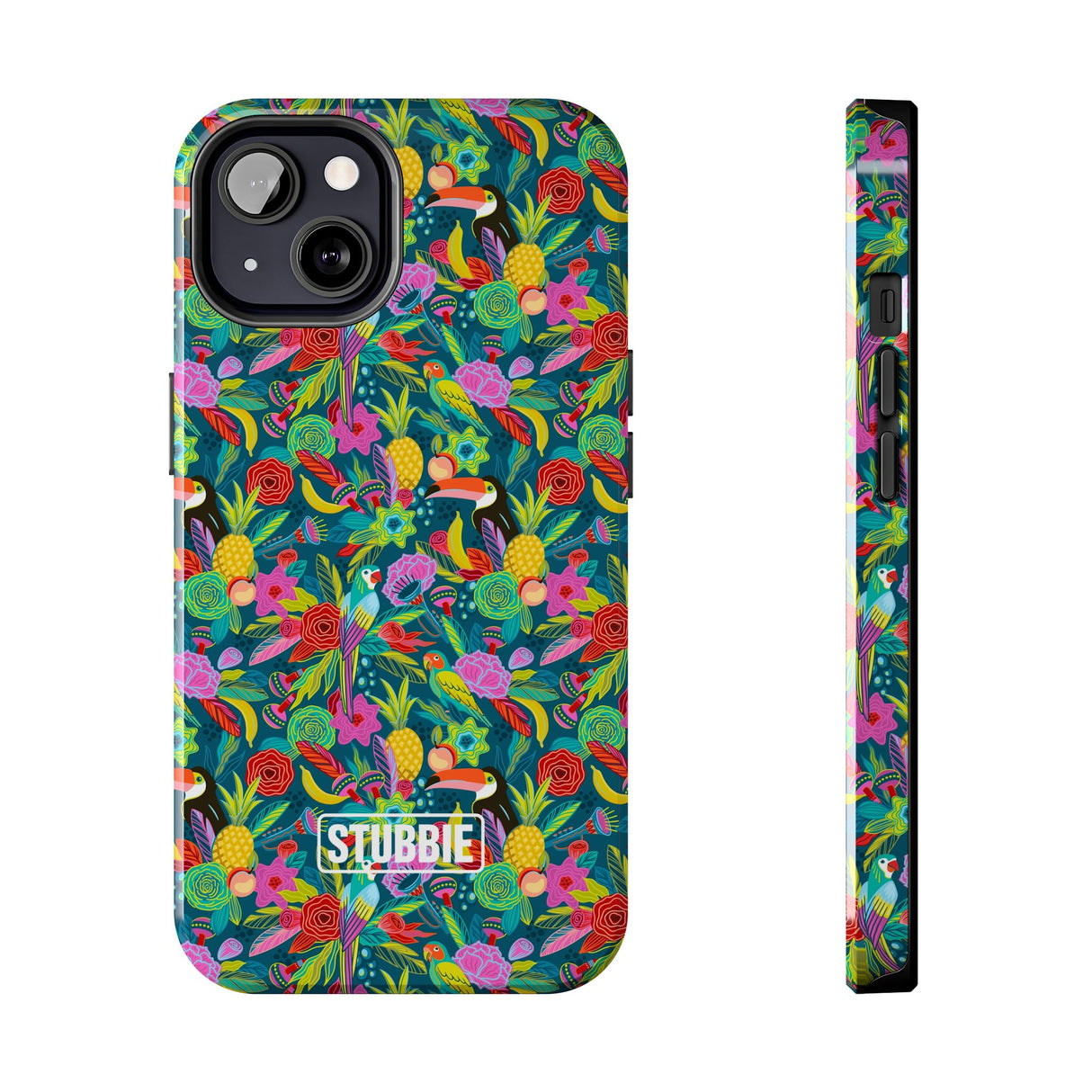 STUBBIE Phone Case for Apple iPhone - Hiding Jungle Birds Stubbie