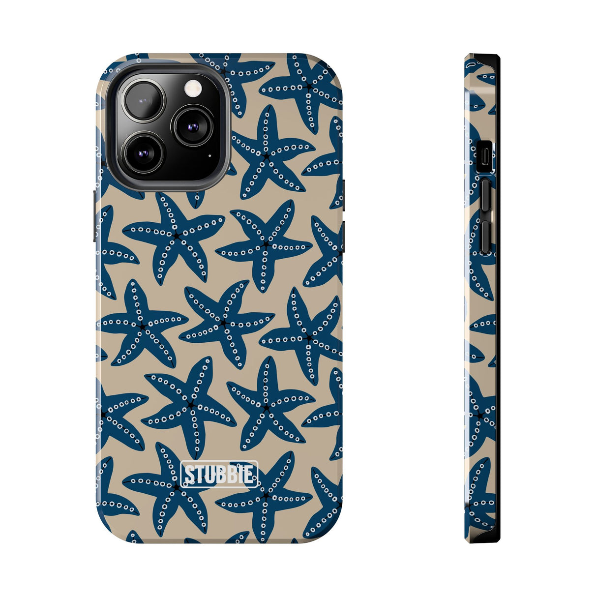 STUBBIE Phone Case for Apple iPhone - Blue Starfish Stubbie