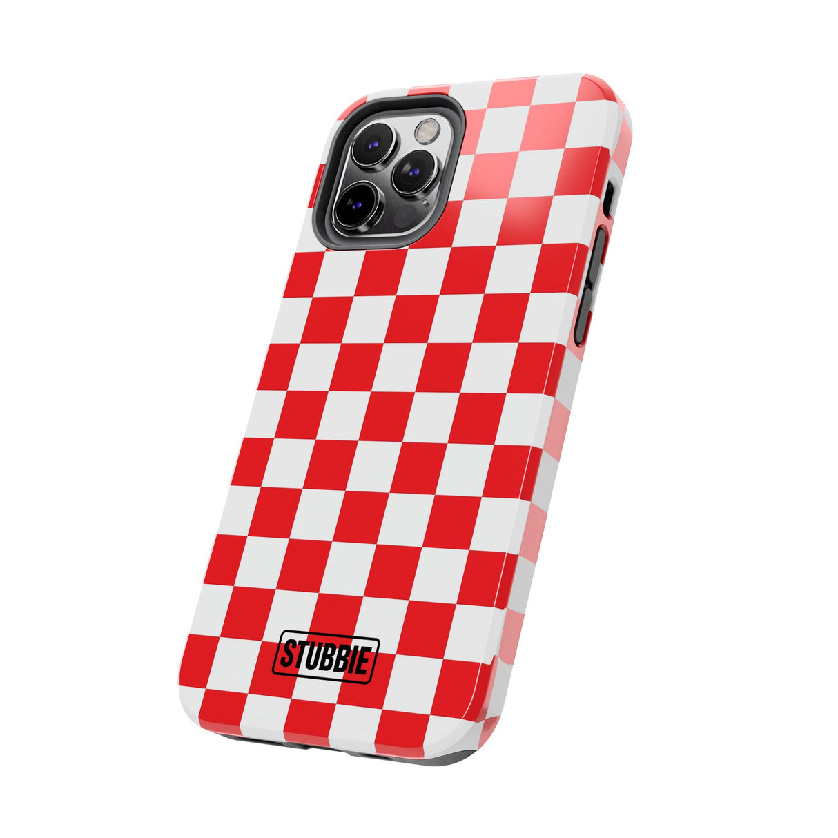 STUBBIE Phone Case for Apple iPhone - Red Checkered Phone Case
