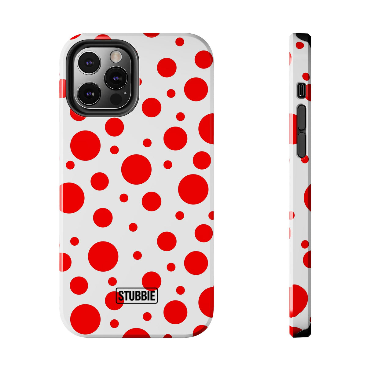 STUBBIE Phone Case for Apple iPhone - Red Polka Dot Phone Case