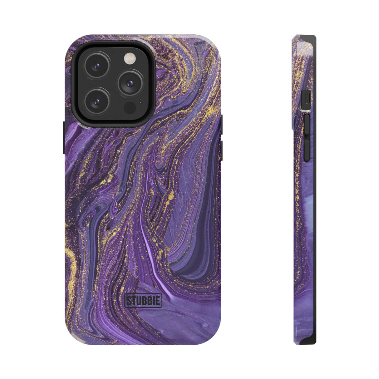 STUBBIE Phone Case for Apple iPhone - Purple Marble Phone Case