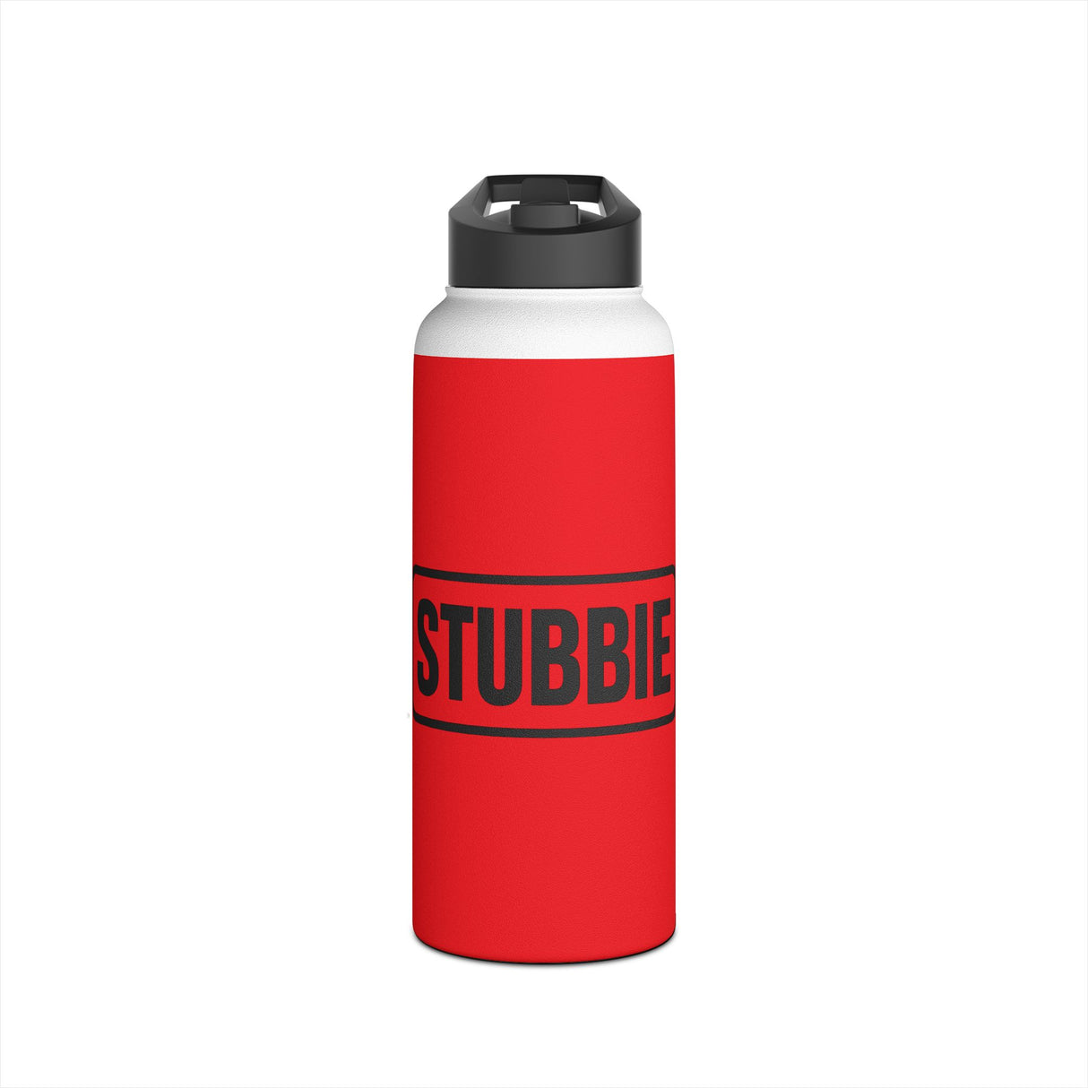 STUBBIE Stainless Steel Water Bottle - Red Stubbie