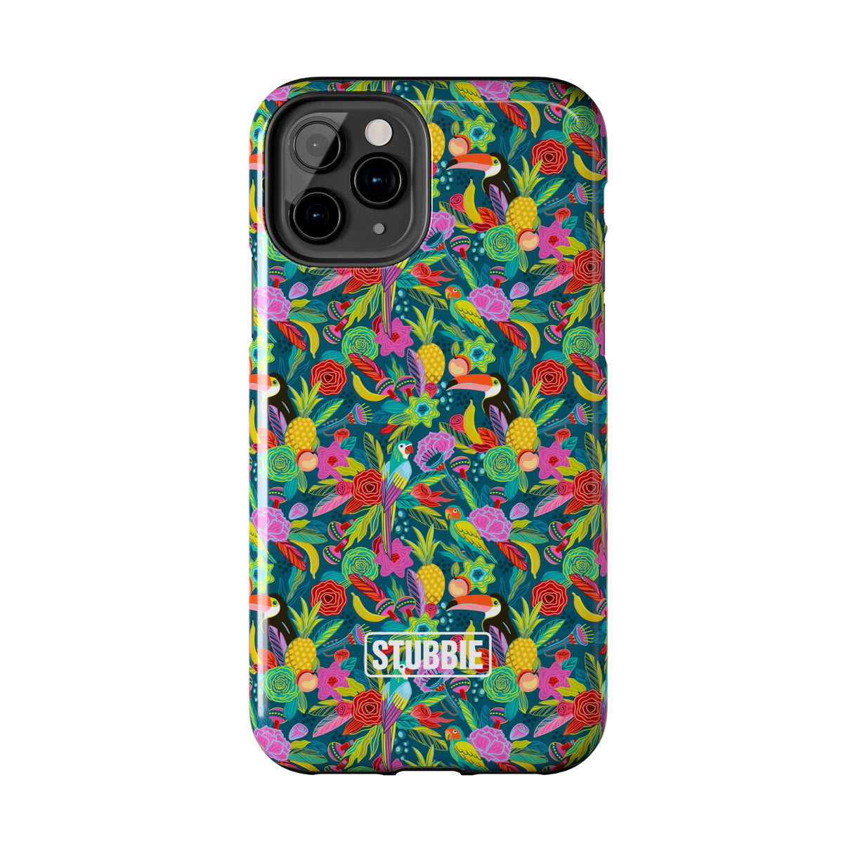 STUBBIE Phone Case for Apple iPhone - Hiding Jungle Birds Stubbie