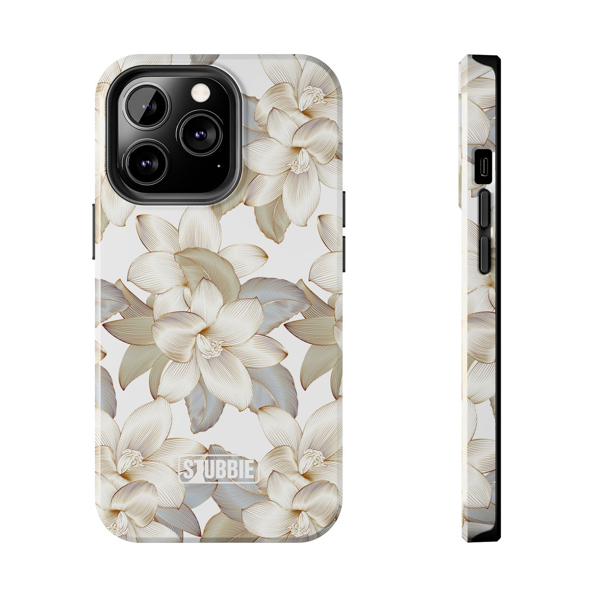 STUBBIE Phone Case for Apple iPhone - White Flowers Phone Case