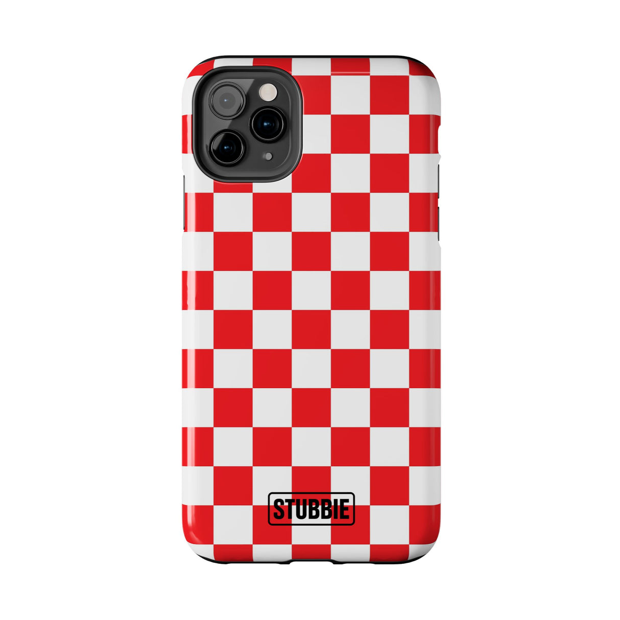 STUBBIE Phone Case for Apple iPhone - Red Checkered Phone Case