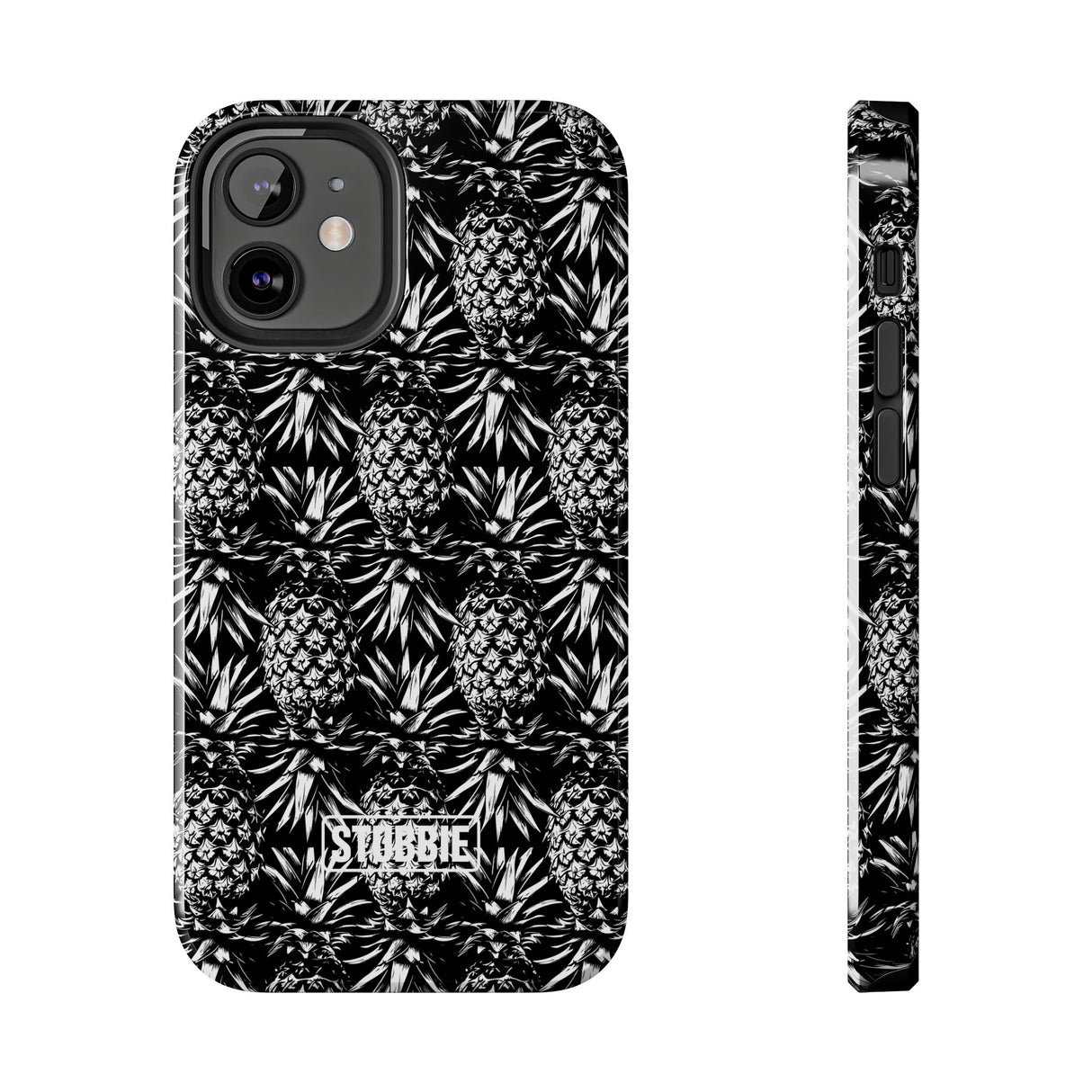 STUBBIE Phone Case for Apple iPhone - Black And White Pineapple Phone Case