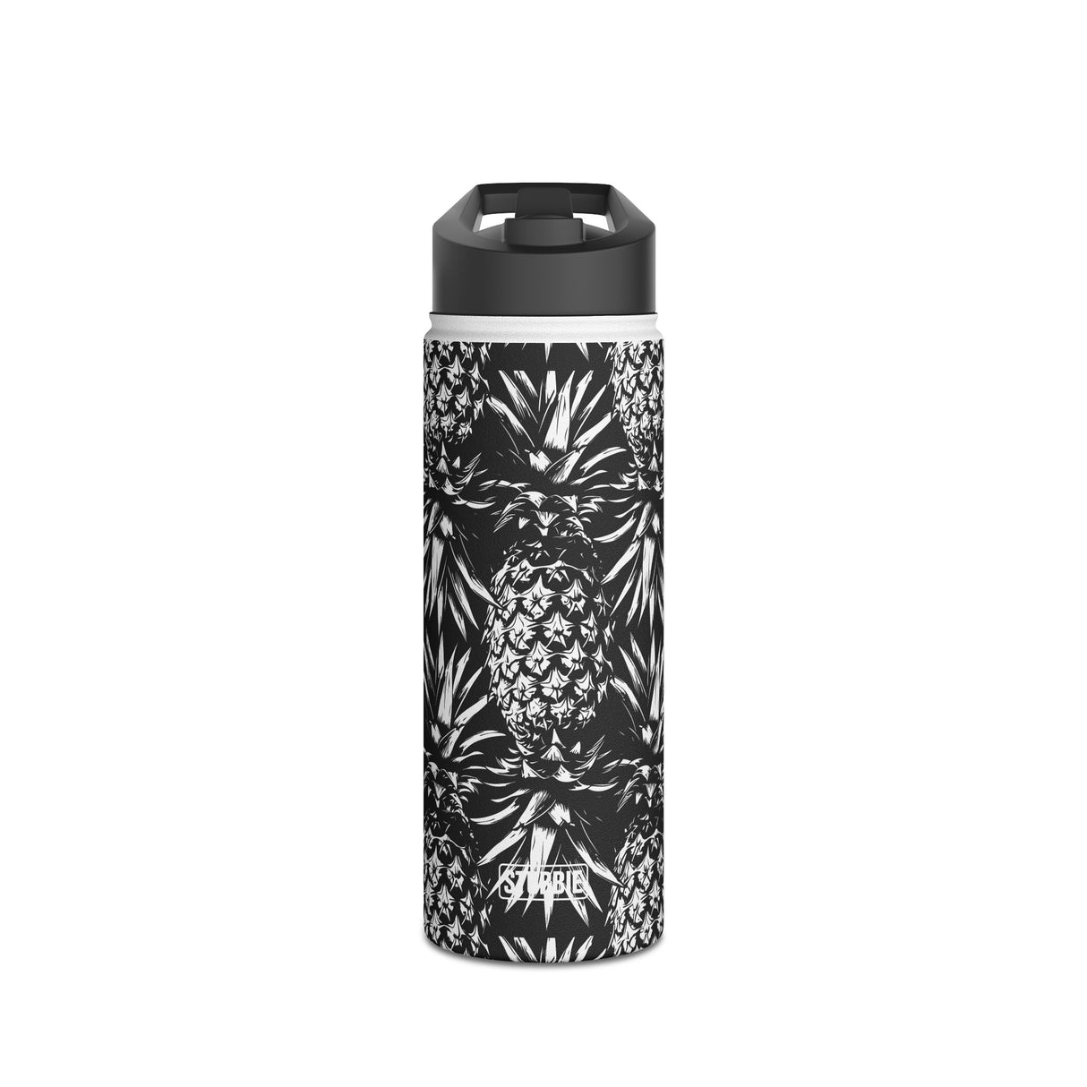 Black And White Stainless Steel Water Bottle