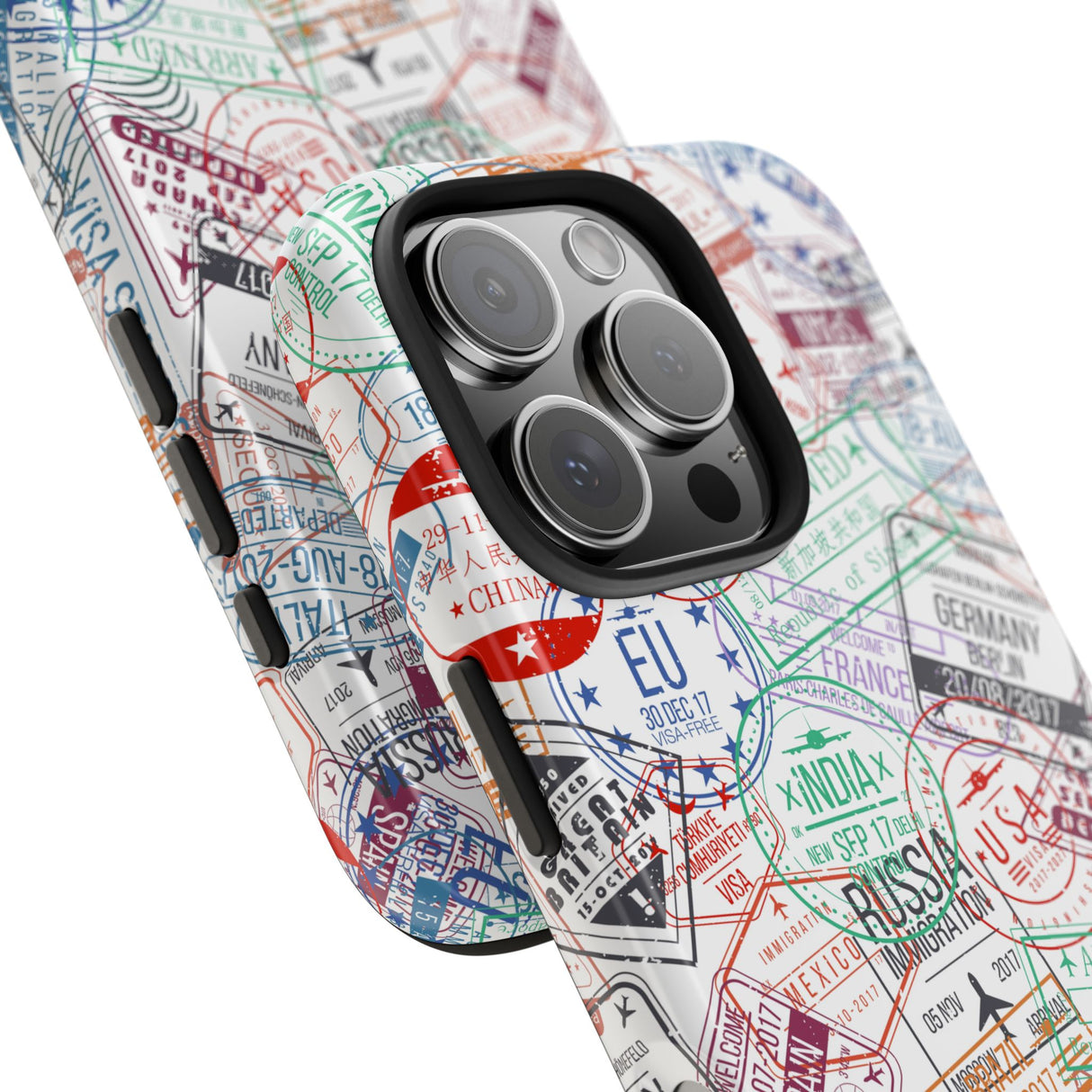 STUBBIE Phone Case for Apple iPhone - Travel Stamp Stubbie