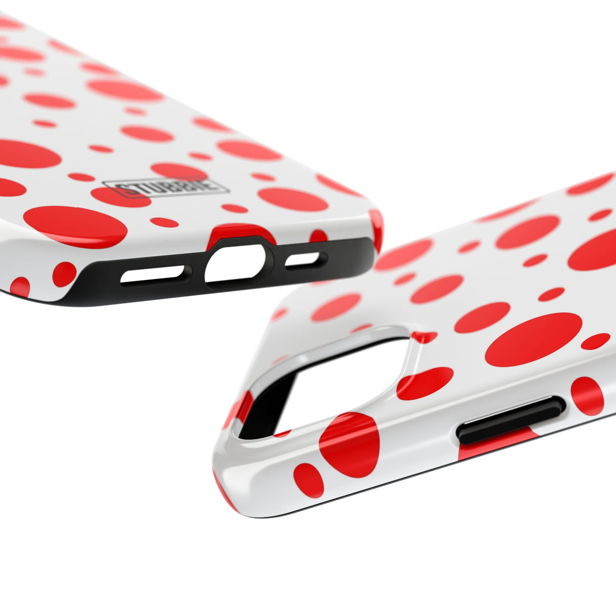 STUBBIE Phone Case for Apple iPhone - Red Polka Dot Phone Case