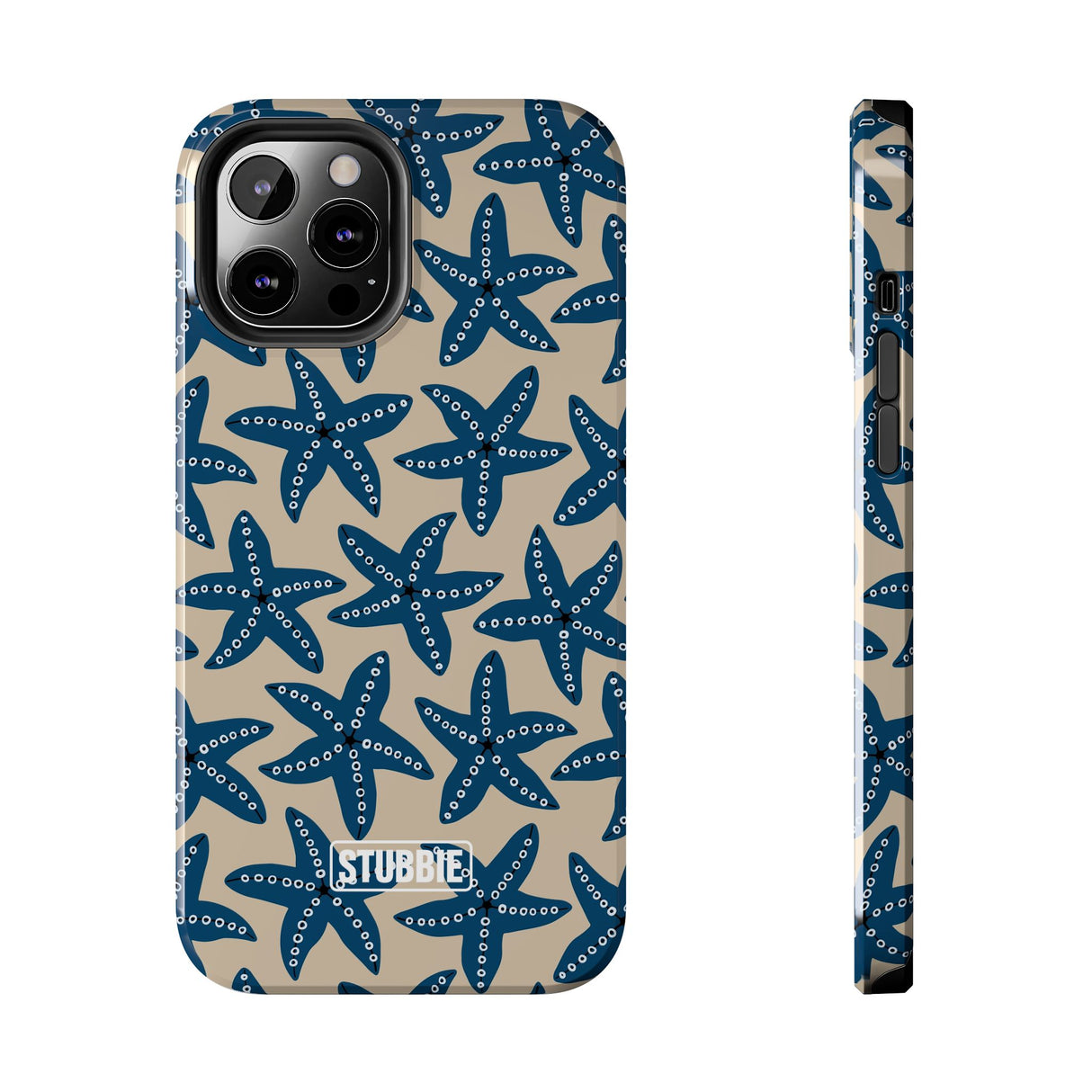 STUBBIE Phone Case for Apple iPhone - Blue Starfish Stubbie