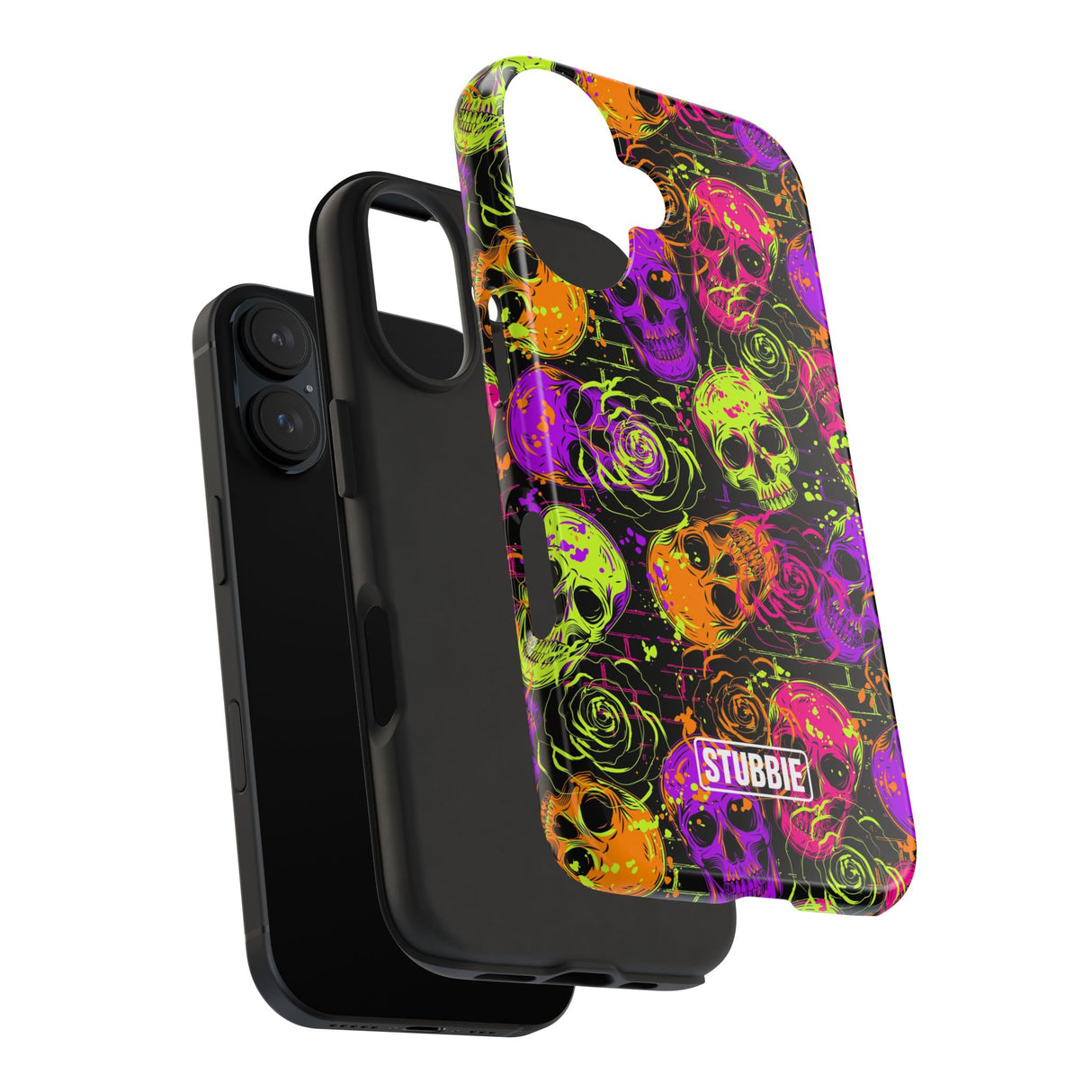 STUBBIE Phone Case for Apple iPhone - Neon Skulls Phone Case