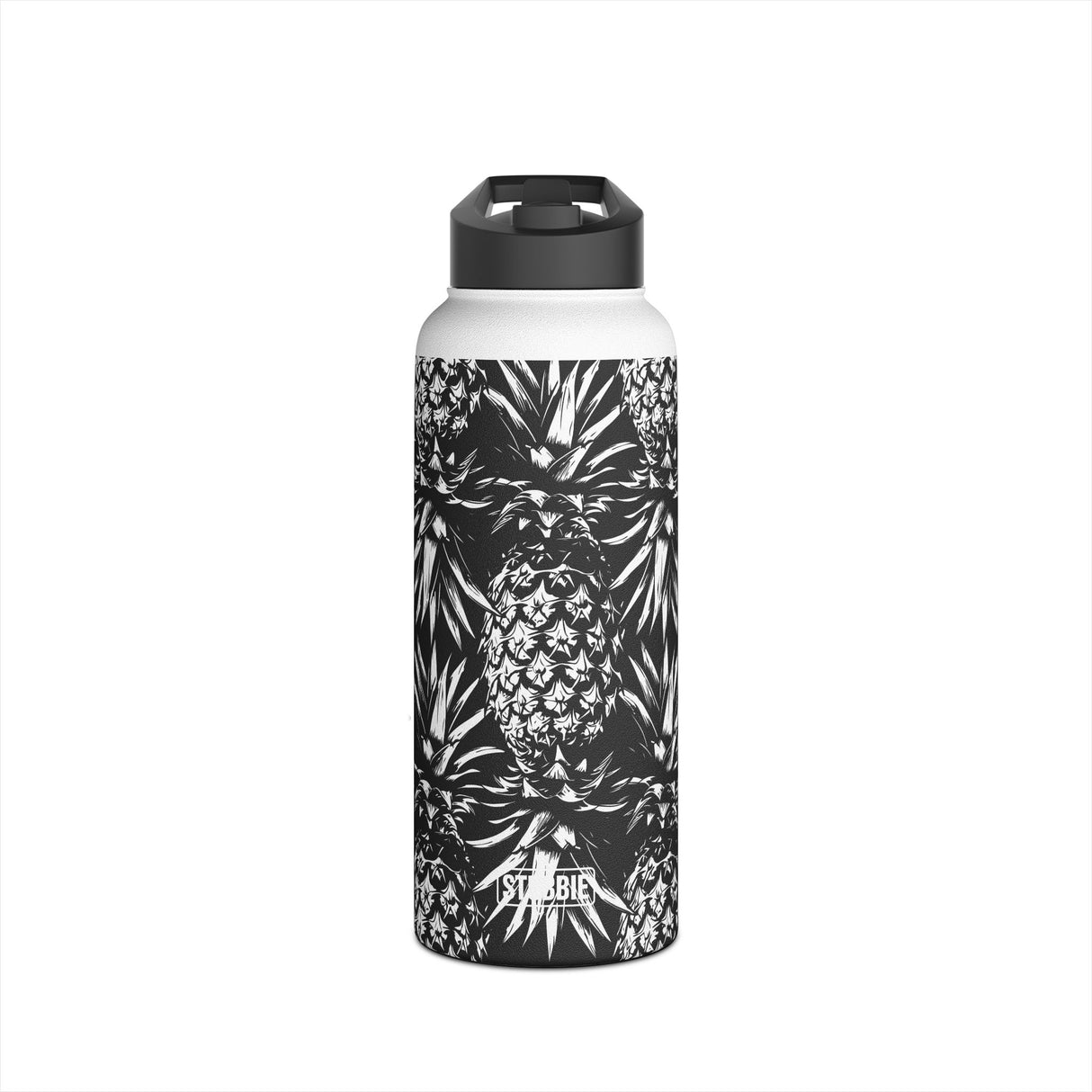 Black And White Stainless Steel Water Bottle