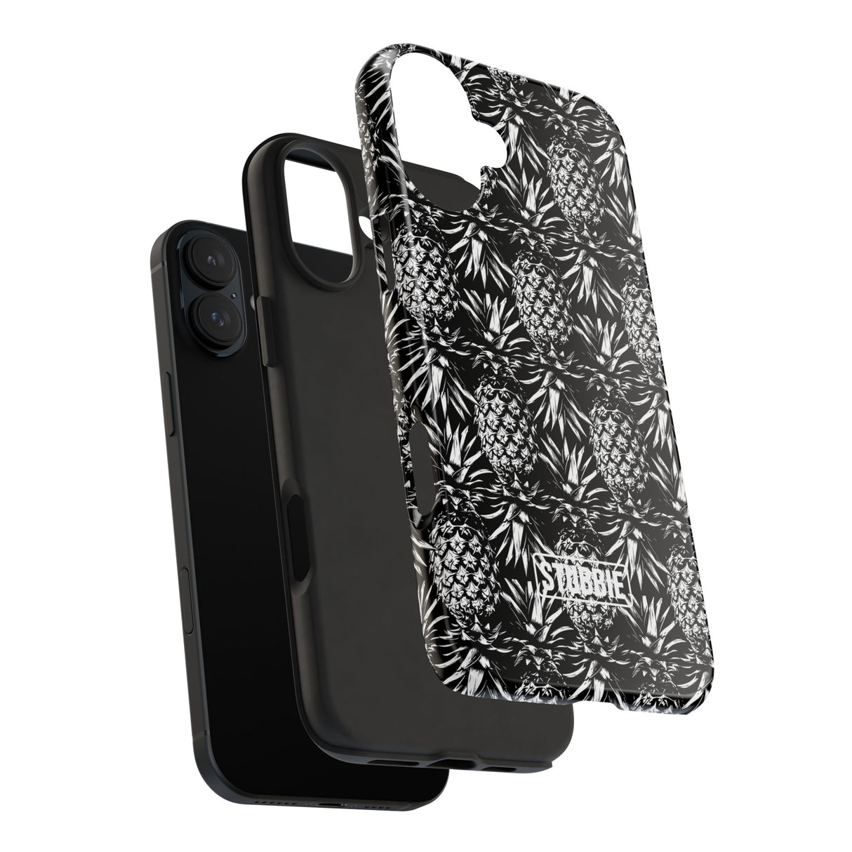 STUBBIE Phone Case for Apple iPhone - Black And White Pineapple Phone Case