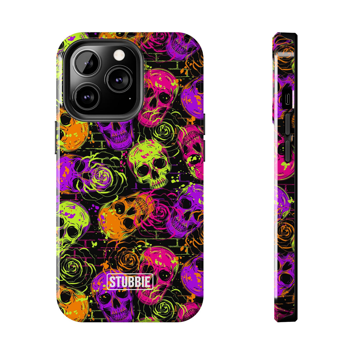 STUBBIE Phone Case for Apple iPhone - Neon Skulls Phone Case