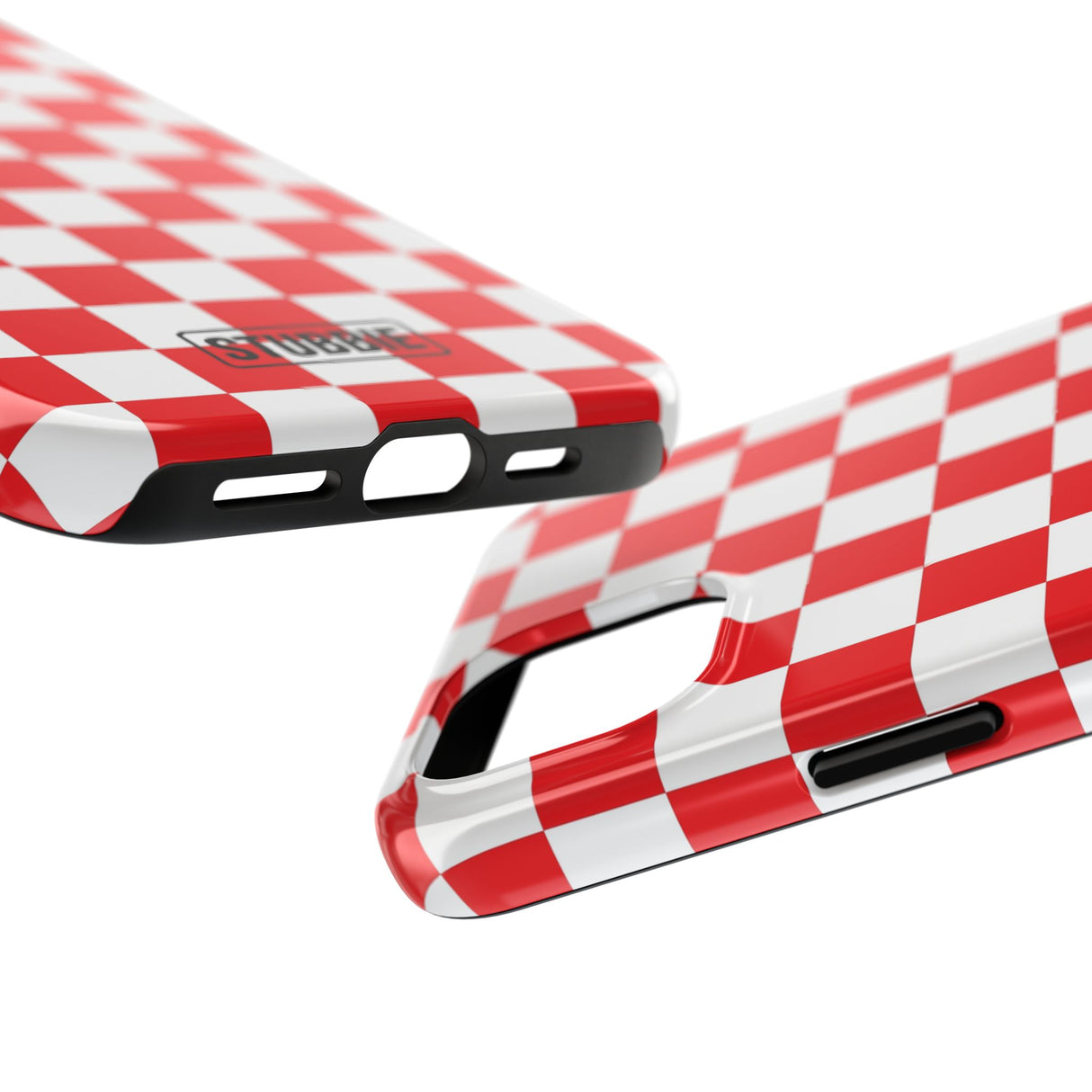 STUBBIE Phone Case for Apple iPhone - Red Checkered Phone Case
