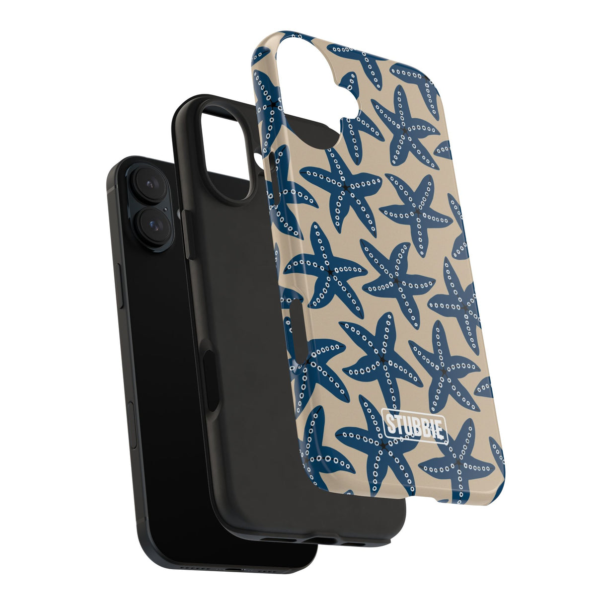 STUBBIE Phone Case for Apple iPhone - Blue Starfish Stubbie