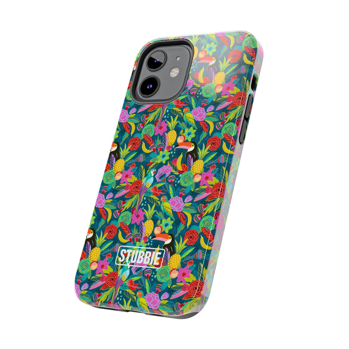 STUBBIE Phone Case for Apple iPhone - Hiding Jungle Birds Stubbie