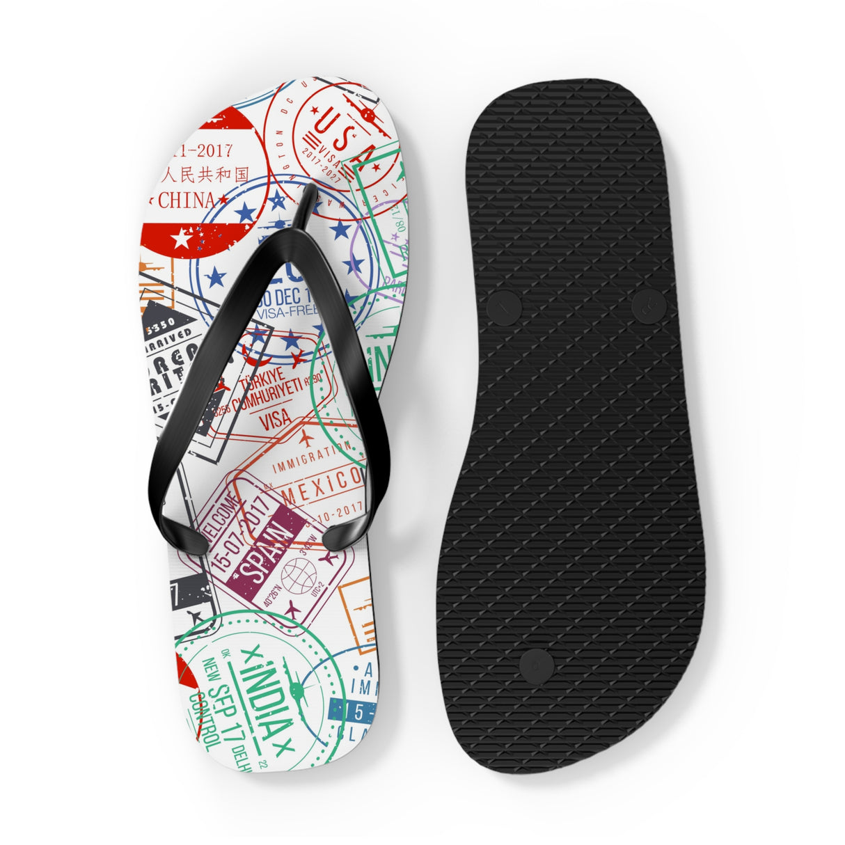 STUBBIE Flip Flops - Travel Stamp STUBBIE