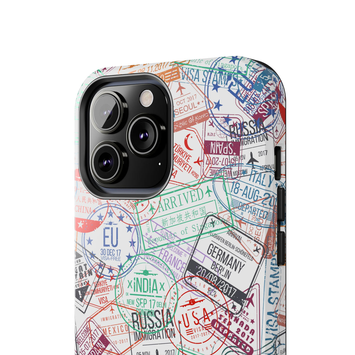 STUBBIE Phone Case for Apple iPhone - Travel Stamp Stubbie