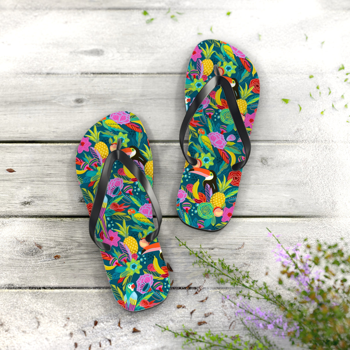 STUBBIE Flip Flops - Hiding Jungle Birds STUBBIE