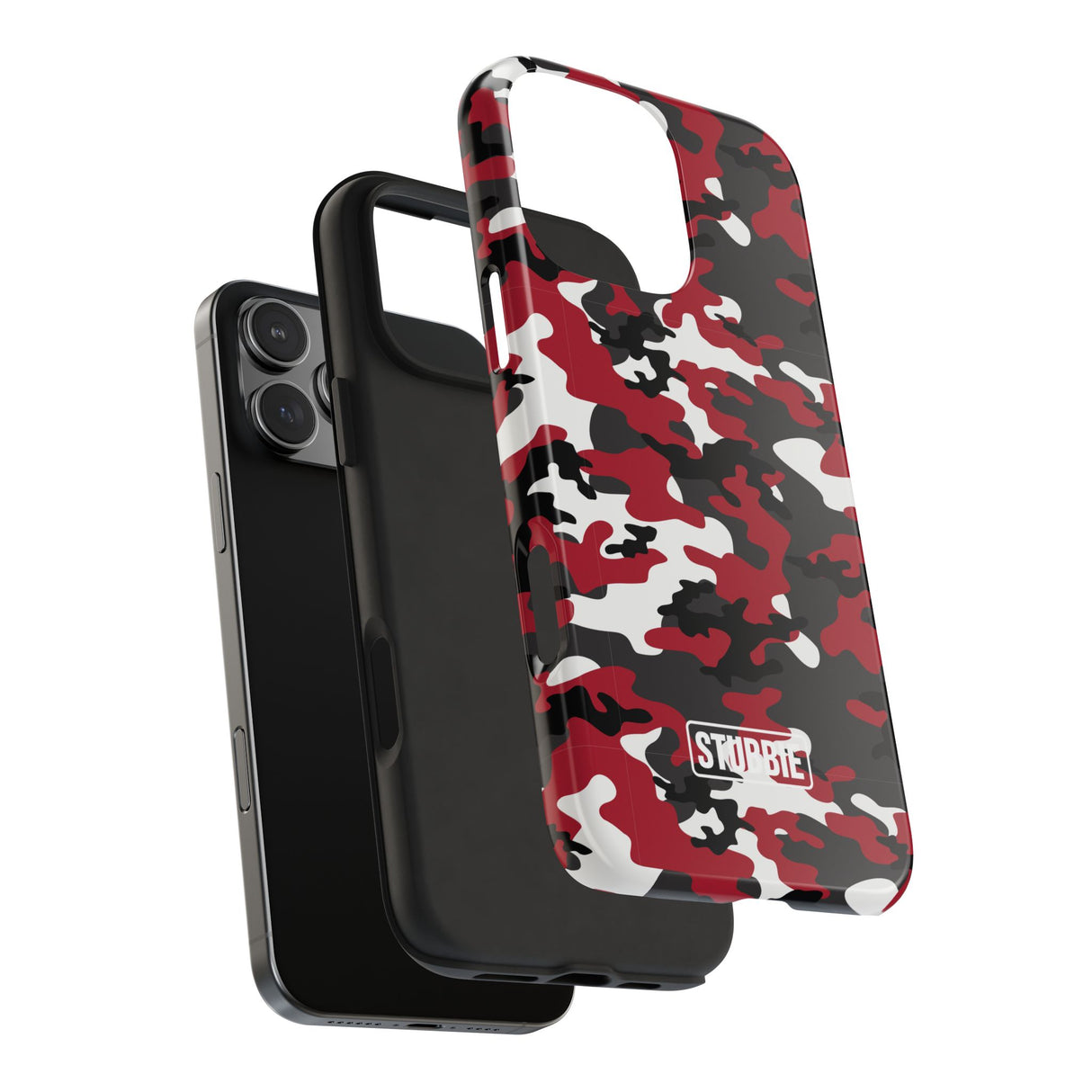 STUBBIE Phone Case for Apple iPhone - Red Camo Phone Case