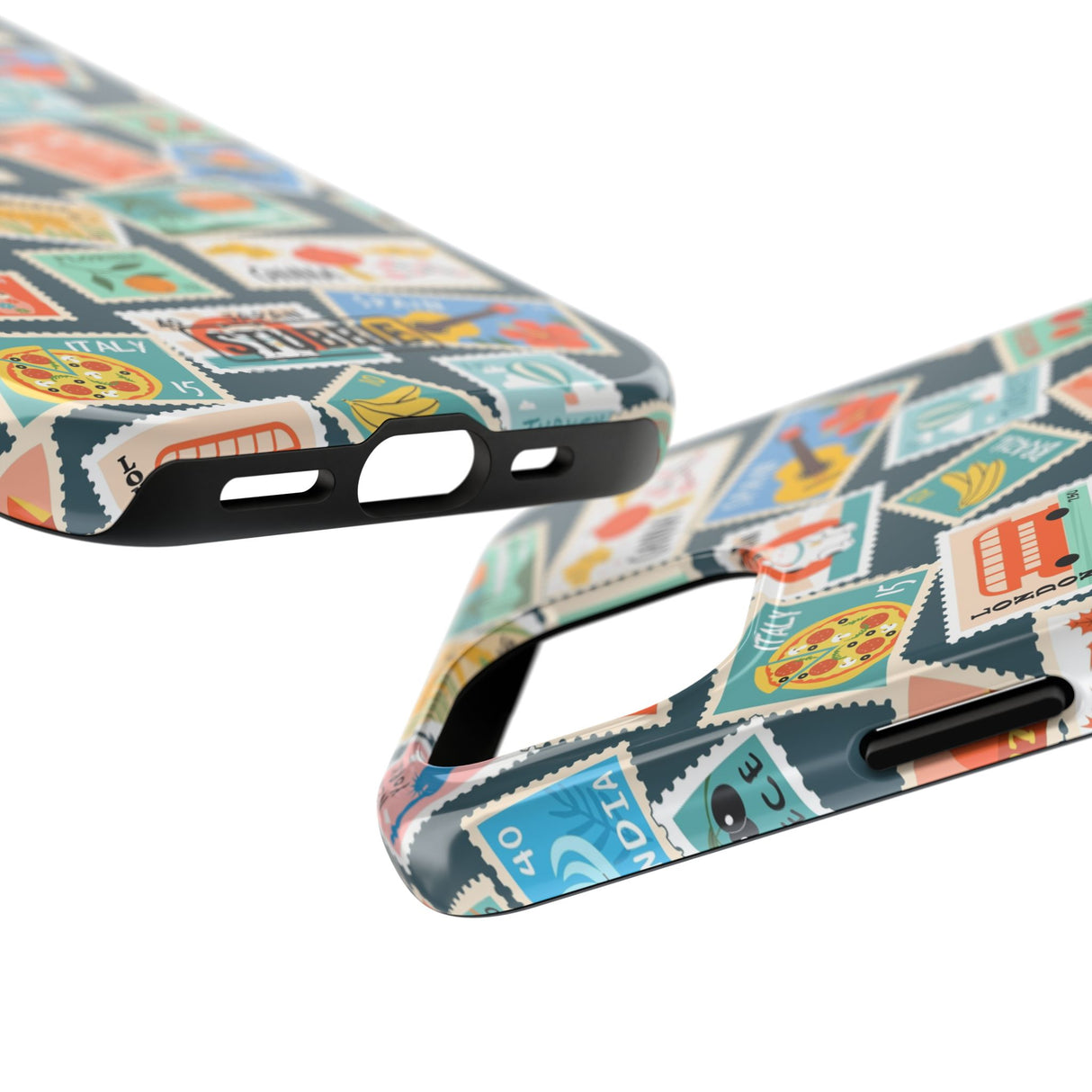 STUBBIE Phone Case for Apple iPhone - My Travel Stamps Stubbie