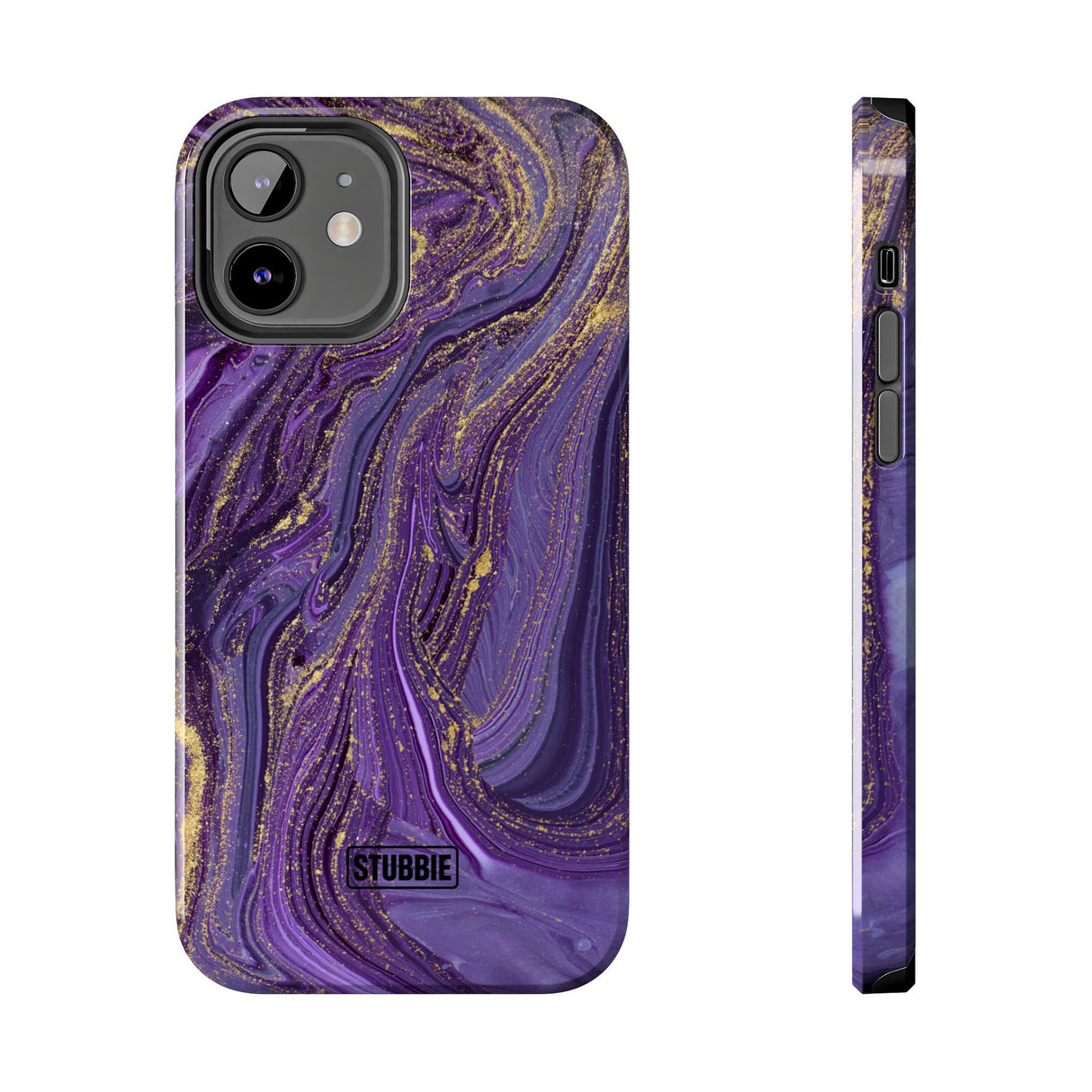 STUBBIE Phone Case for Apple iPhone - Purple Marble Phone Case