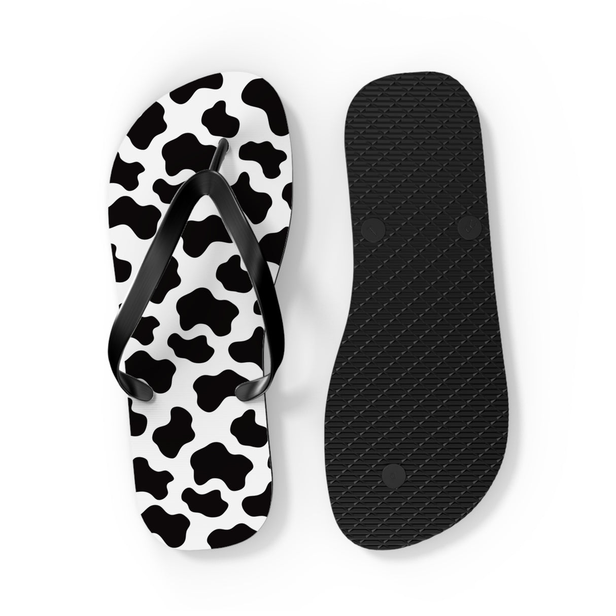 Cow Print Flip Flops