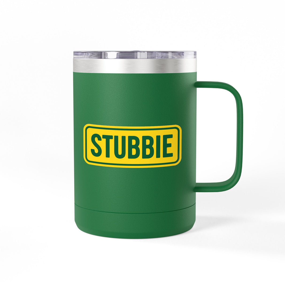 STUBBIE Coffee Mug Tumbler, 15oz - Aussie Yellow Stubbie