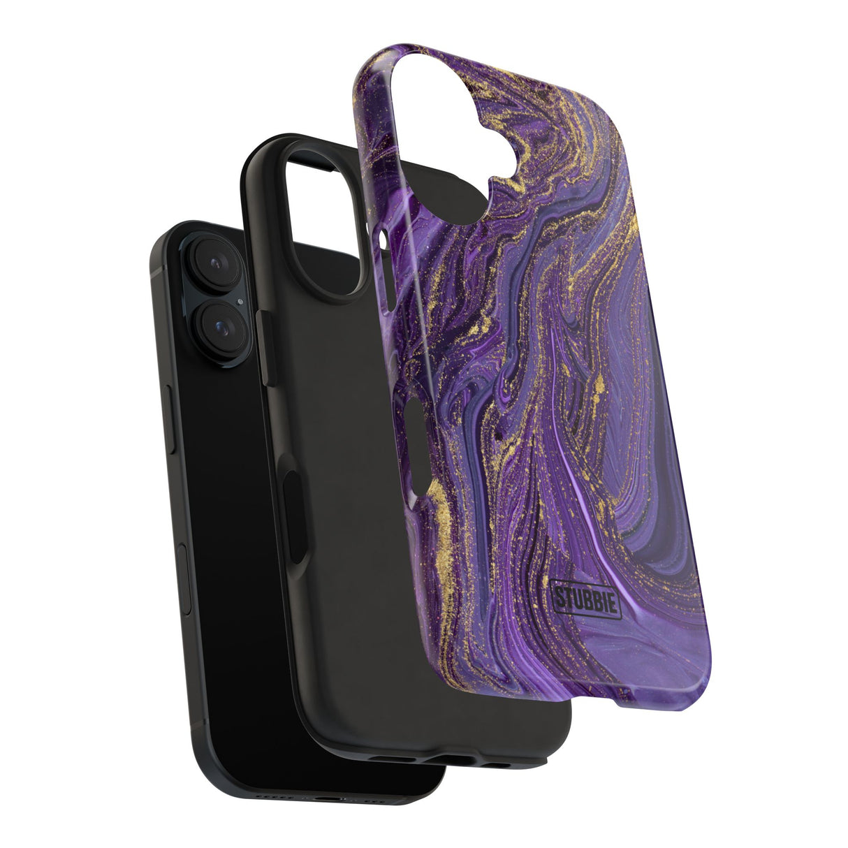 STUBBIE Phone Case for Apple iPhone - Purple Marble Phone Case