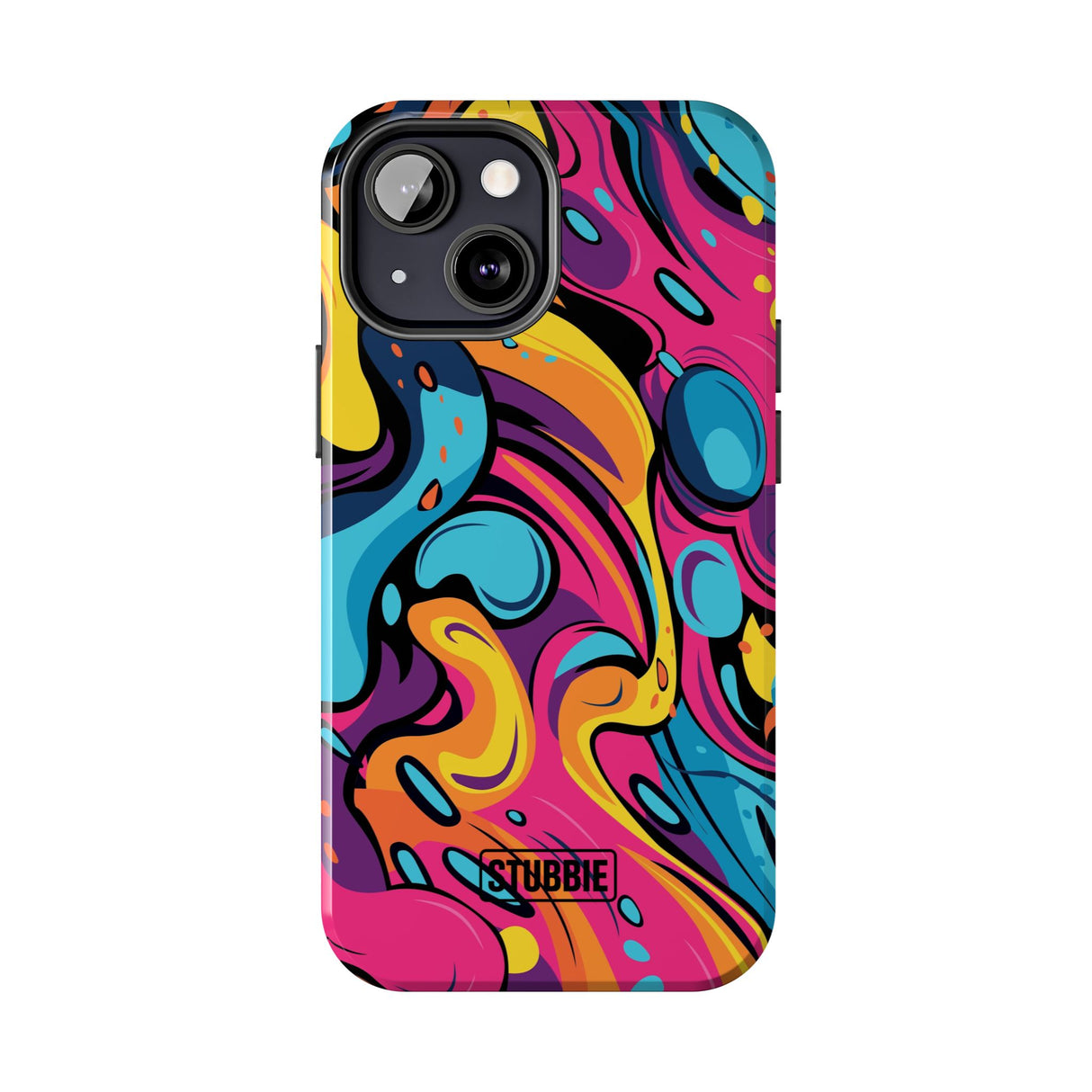 STUBBIE Phone Case for Apple iPhone - Messy Bright Paint Phone Case