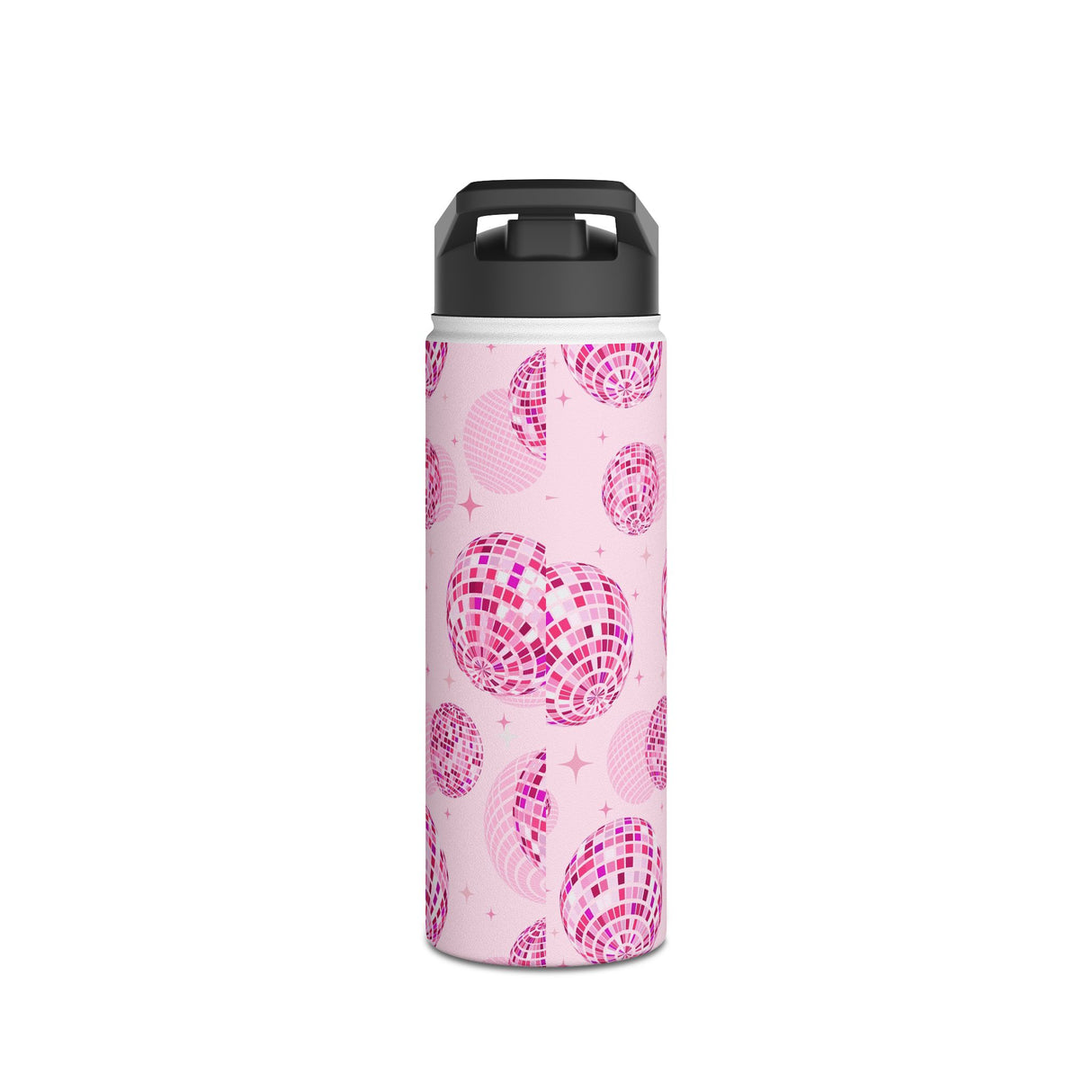Pink Disco Ball Stainless Steel Water Bottle
