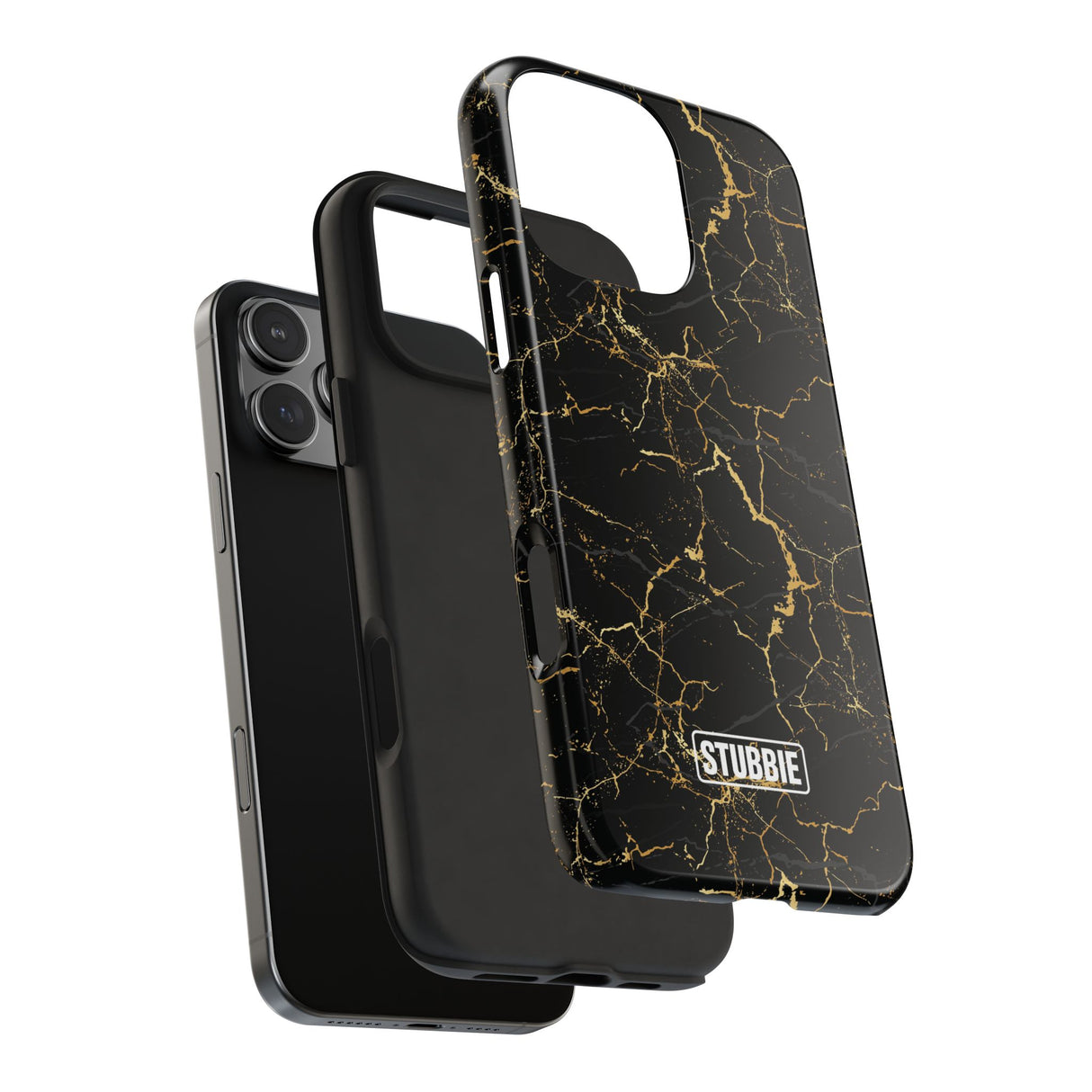 STUBBIE Phone Case for Apple iPhone - Midnight Black Marble Phone Case