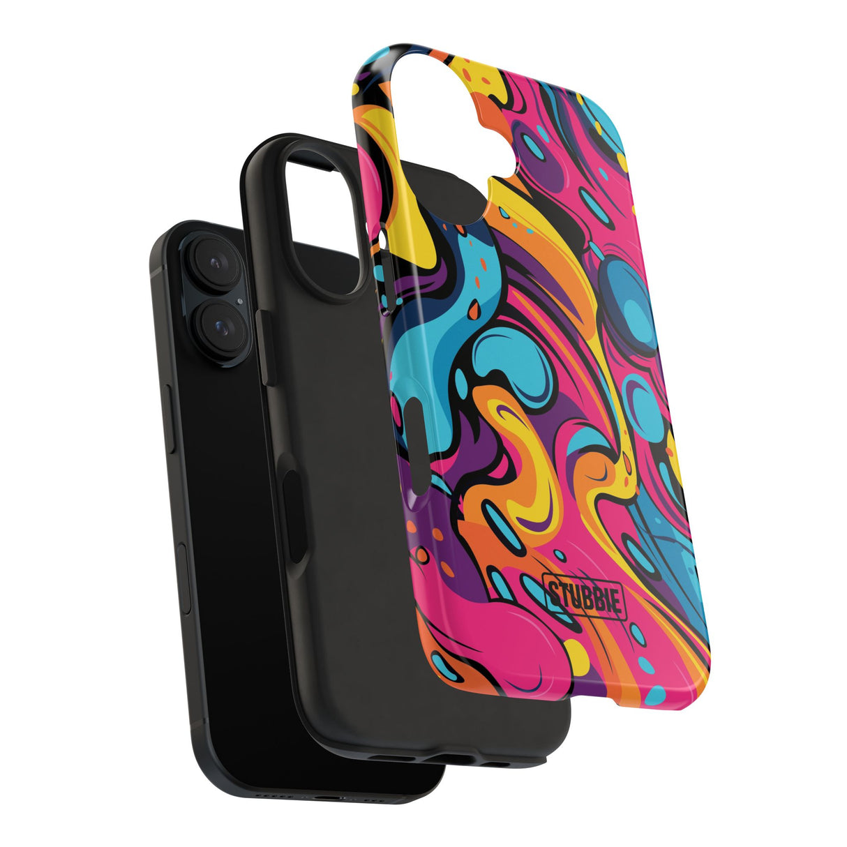 STUBBIE Phone Case for Apple iPhone - Messy Bright Paint Phone Case