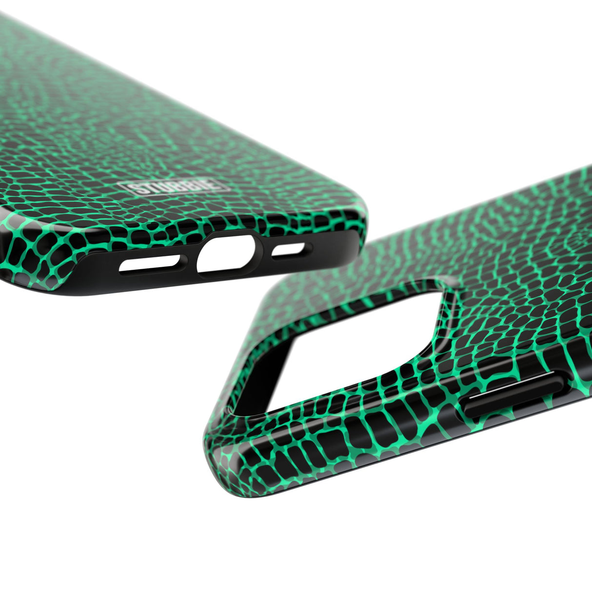STUBBIE Phone Case for Apple iPhone - Green Croc Phone Case