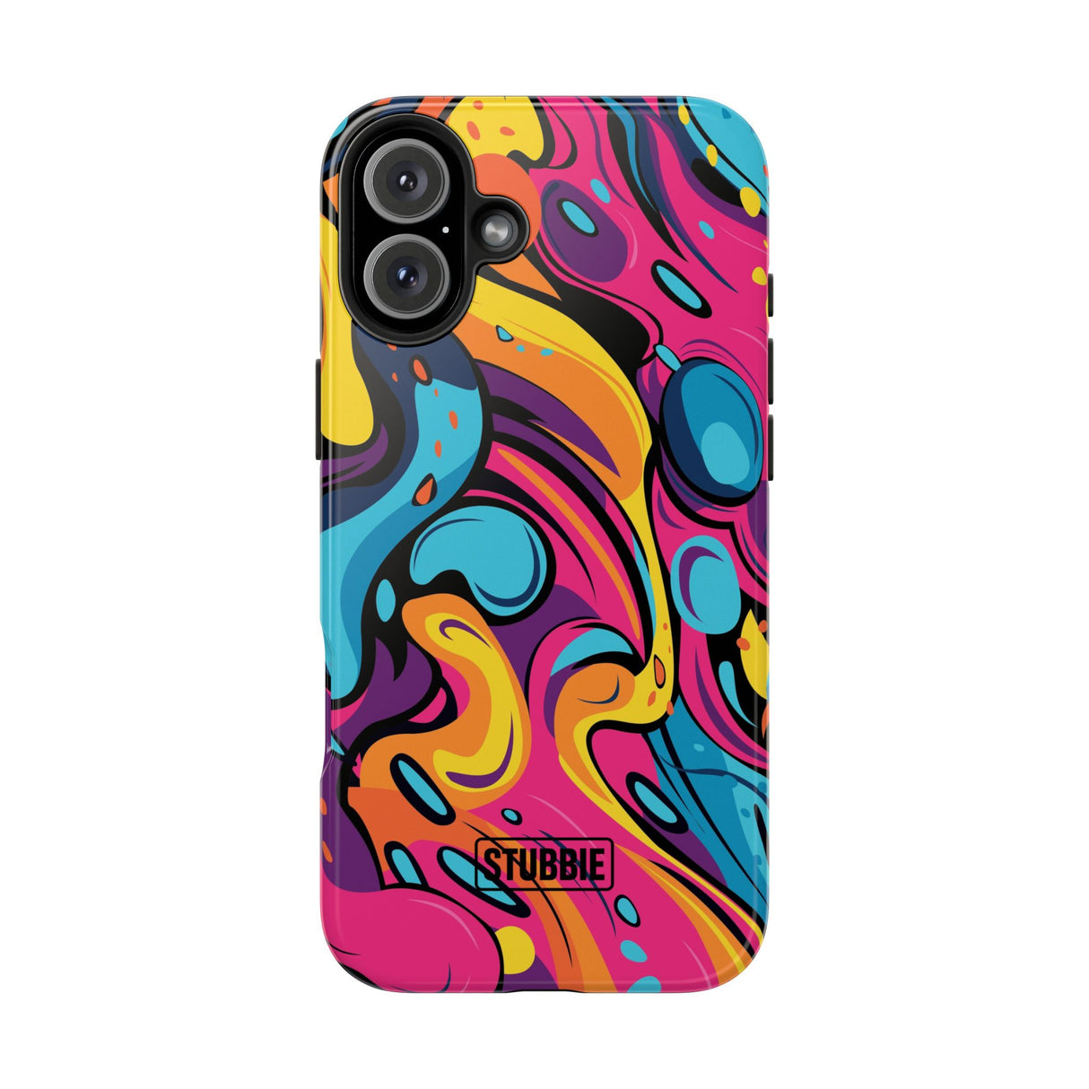 STUBBIE Phone Case for Apple iPhone - Messy Bright Paint Phone Case