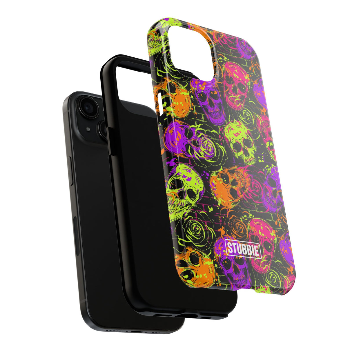 STUBBIE Phone Case for Apple iPhone - Neon Skulls Phone Case