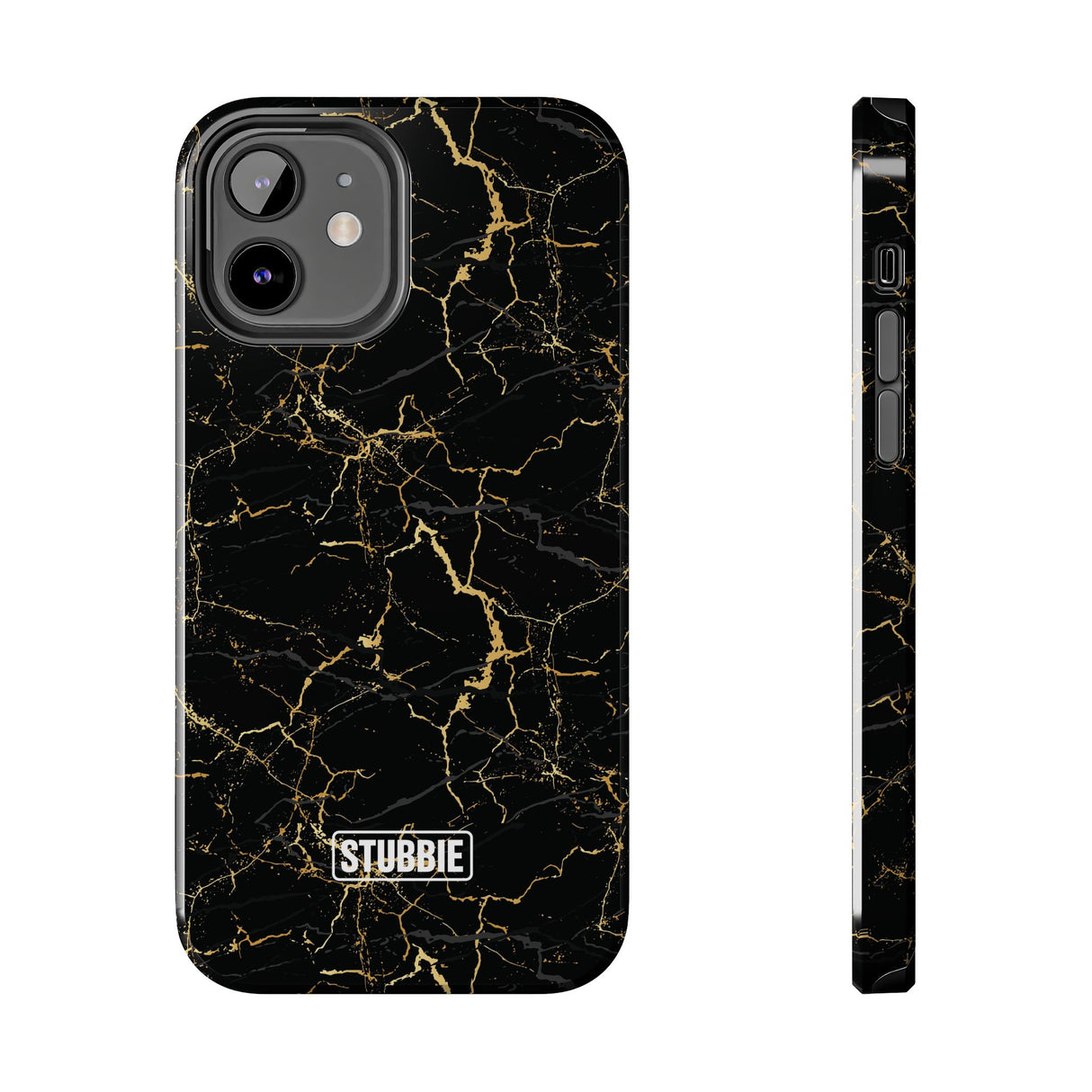 STUBBIE Phone Case for Apple iPhone - Midnight Black Marble Phone Case