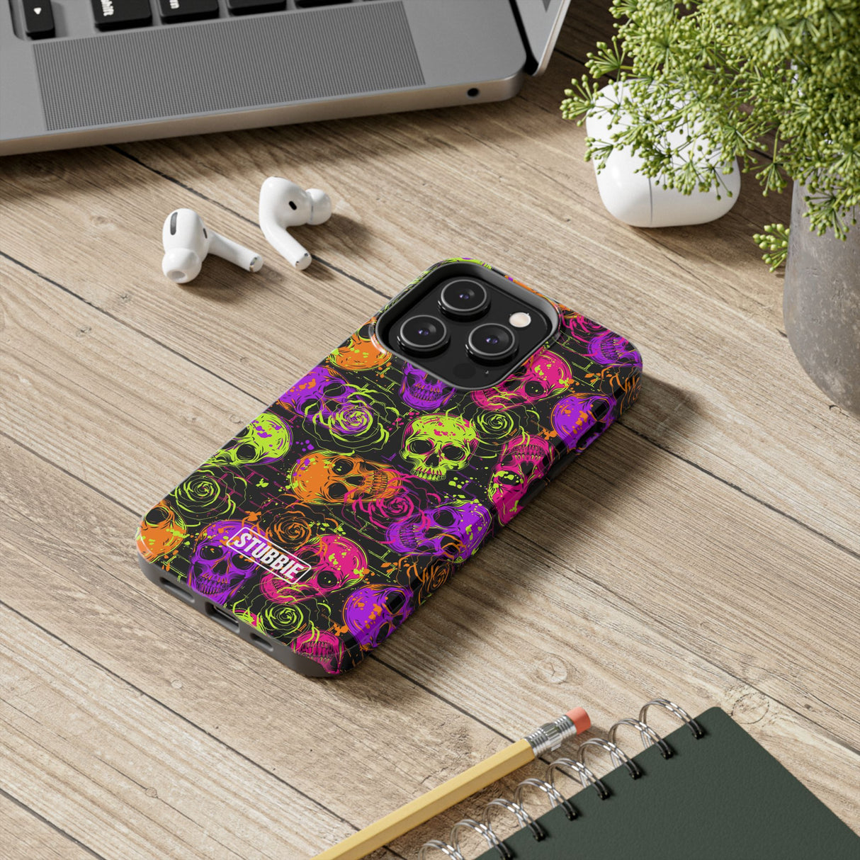 STUBBIE Phone Case for Apple iPhone - Neon Skulls Phone Case
