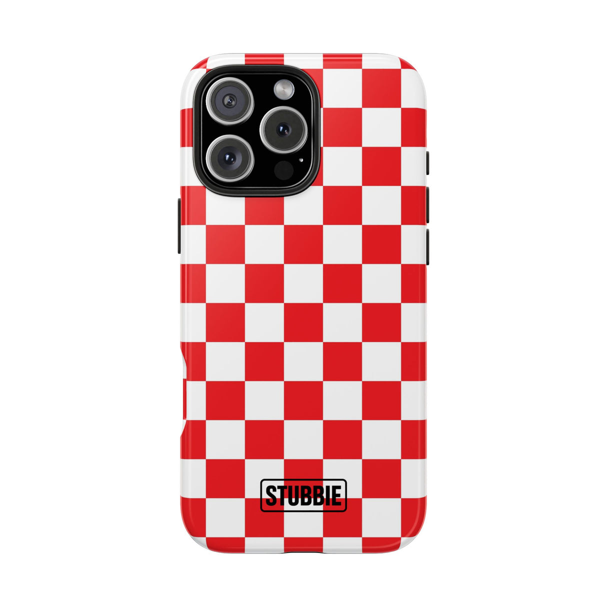 STUBBIE Phone Case for Apple iPhone - Red Checkered Phone Case