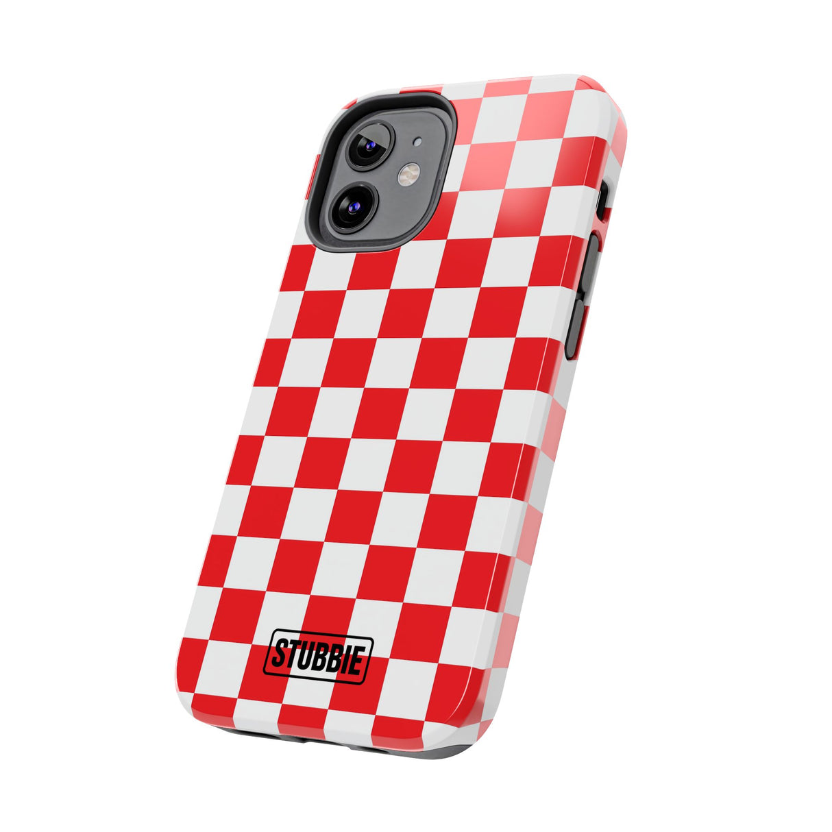 STUBBIE Phone Case for Apple iPhone - Red Checkered Phone Case